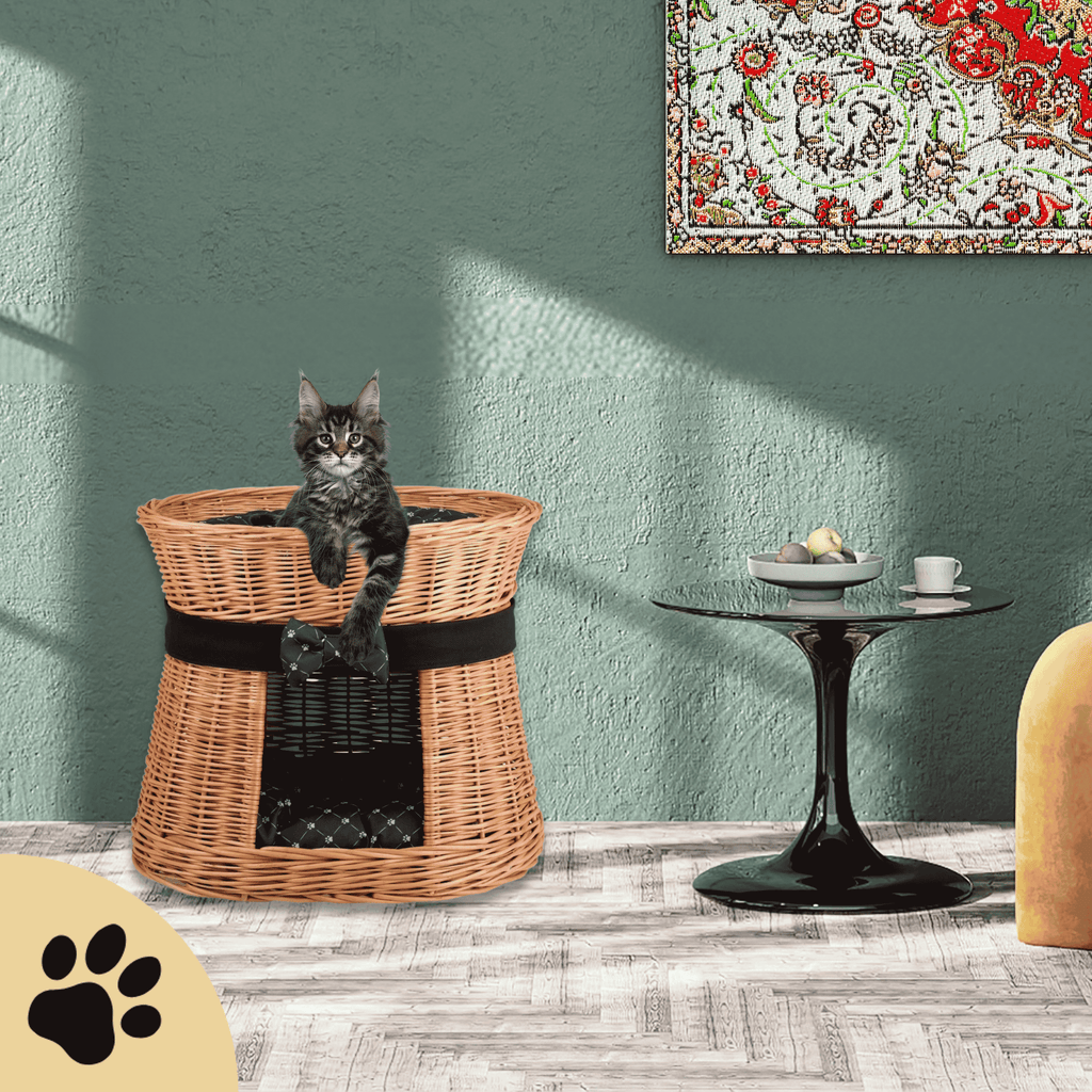 Erif – handgeflochtenes Katzenhaus mit zwei Lieblingsplätzen - Sunbeamstore