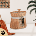 Erif Wicker Katzenhaus mit beigem Kissen - Sunbeamstore