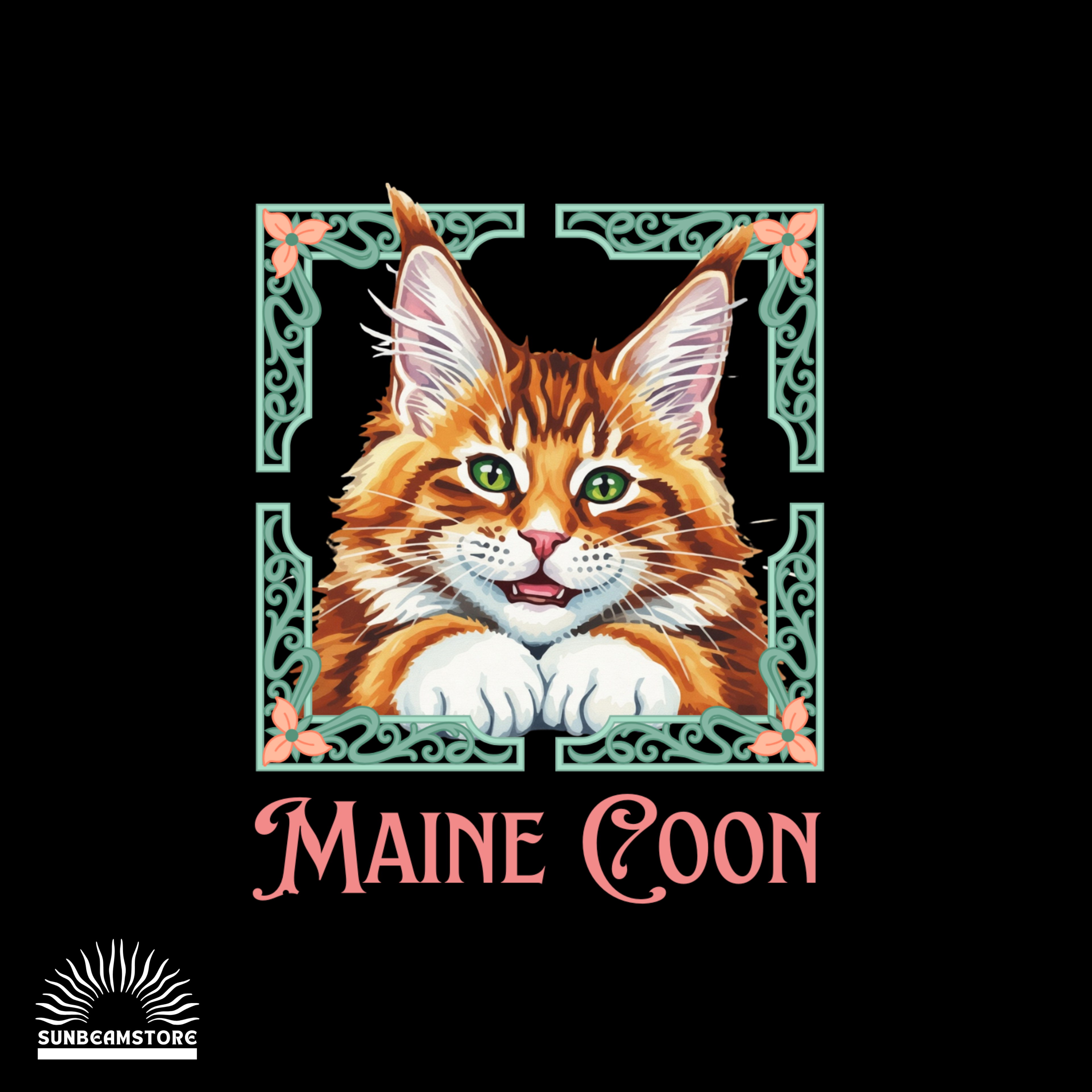 Maine Coon Katzen T-Shirt Damen | Cat Lover Shirt | Geschenk für Katzenliebhaber | Maine Coon Cat Shirt