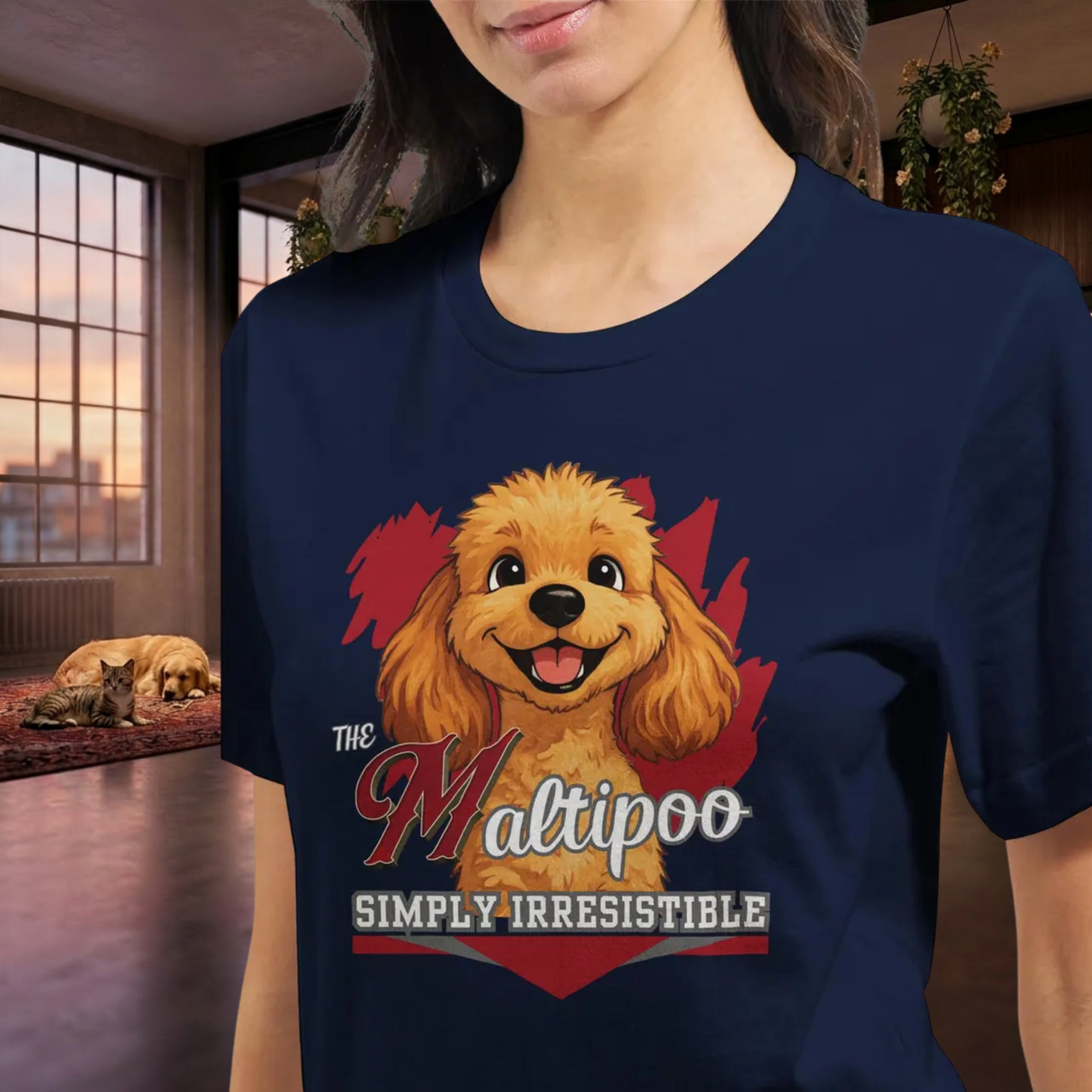 Maltipoo T-Shirt – Süßes Hundeshirt für Maltipoo Fans | Dog Lover Geschenk Premium Unisex Crewneck T-shirt | Bella + Canvas 3001