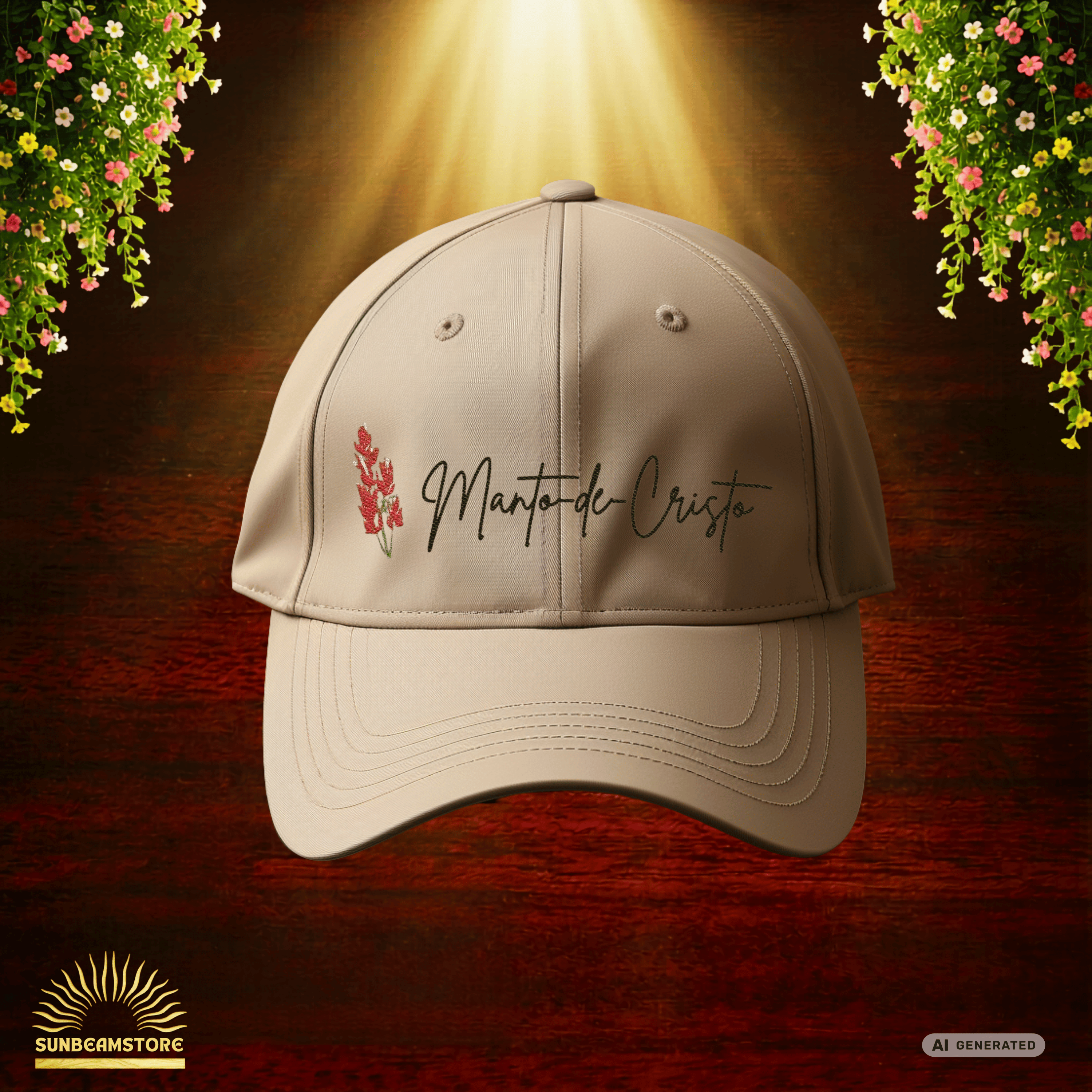 🌺 Manto de Cristo Botanical Cap – Tropical Plant Collection - Sunbeamstore