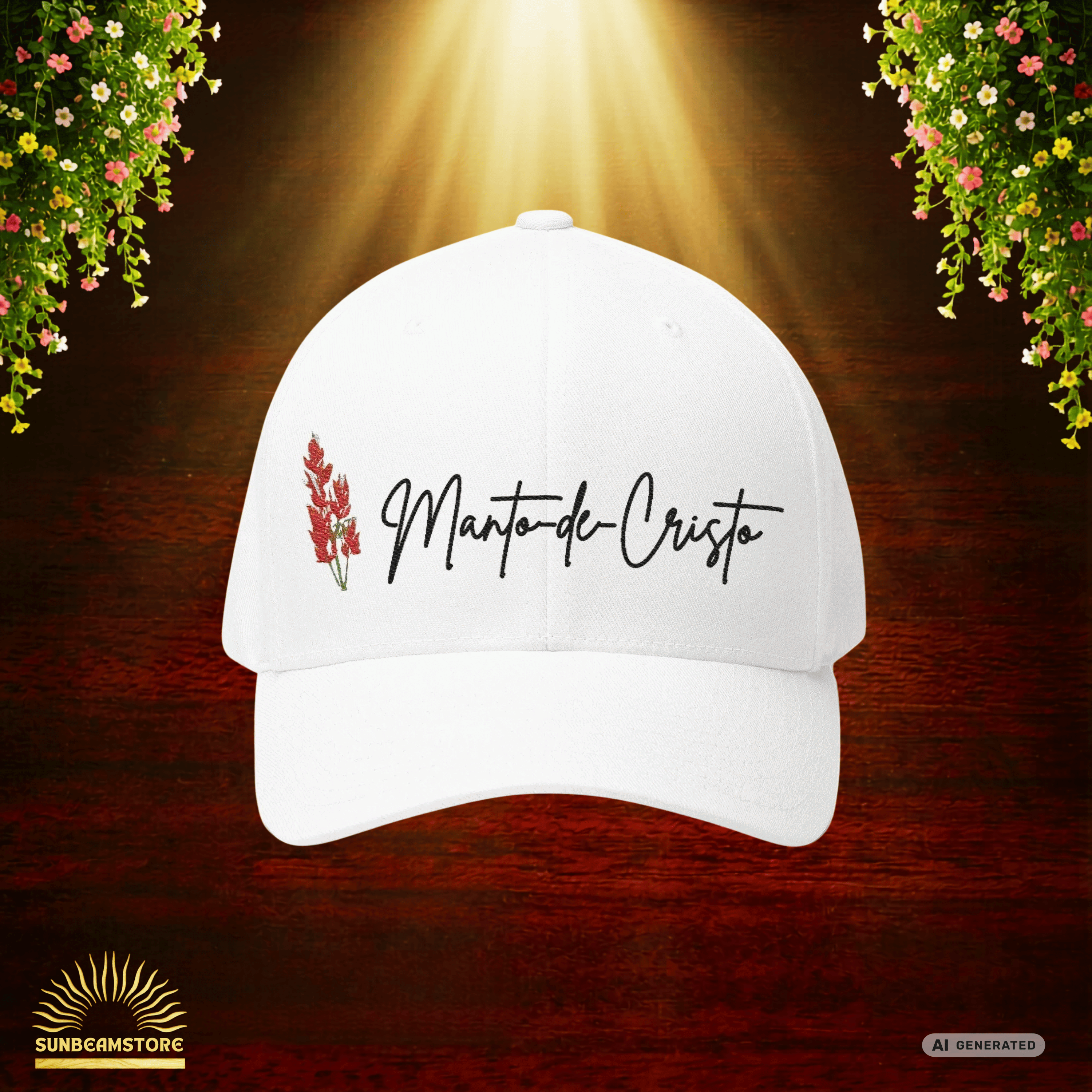 🌺 Manto de Cristo Botanical Cap – Tropical Plant Collection - Sunbeamstore