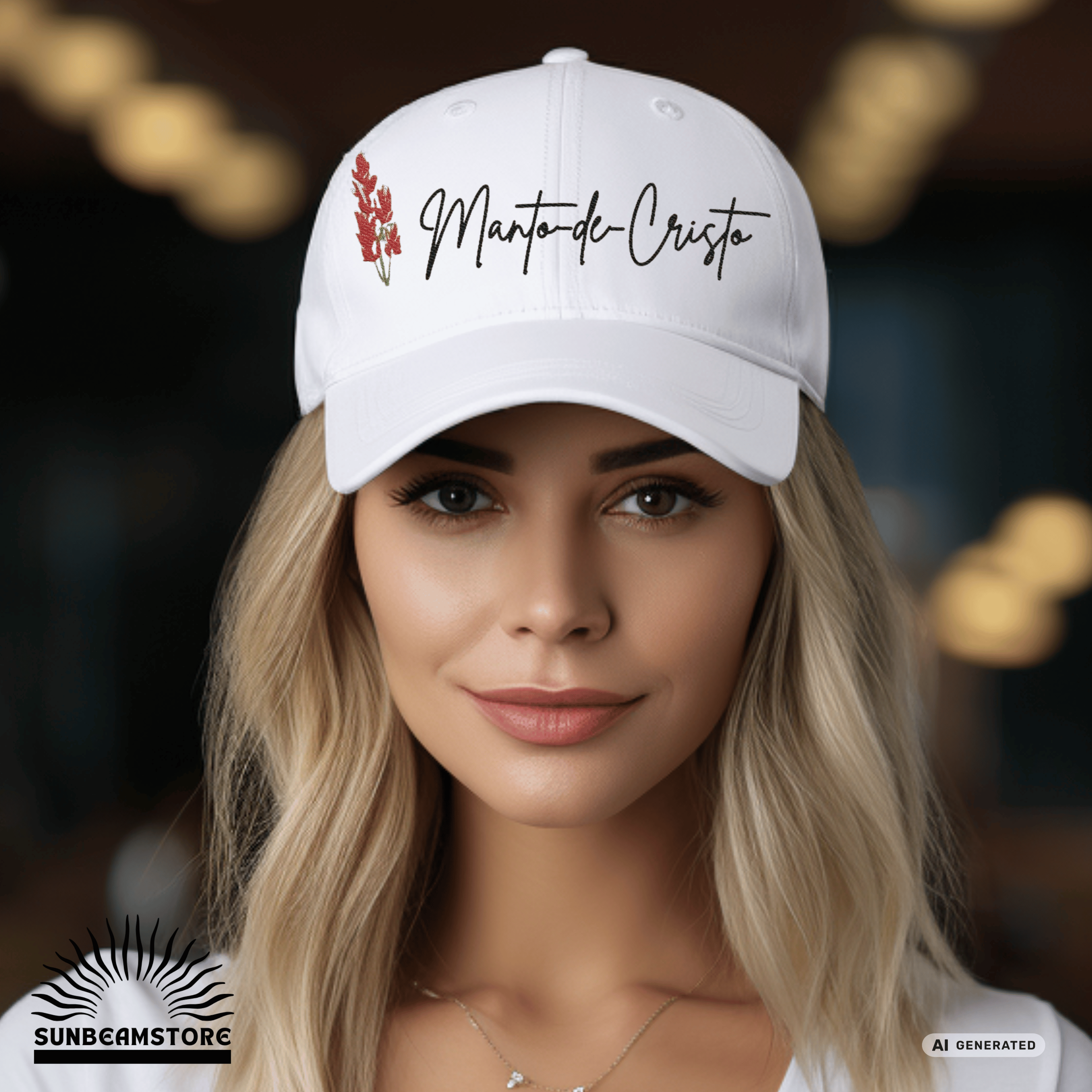 🌺 Manto de Cristo Botanical Cap – Tropical Plant Collection - Sunbeamstore