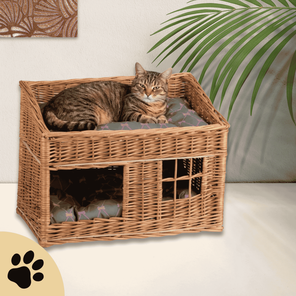 Estrella Wicker Cat House - Sunbeamstore