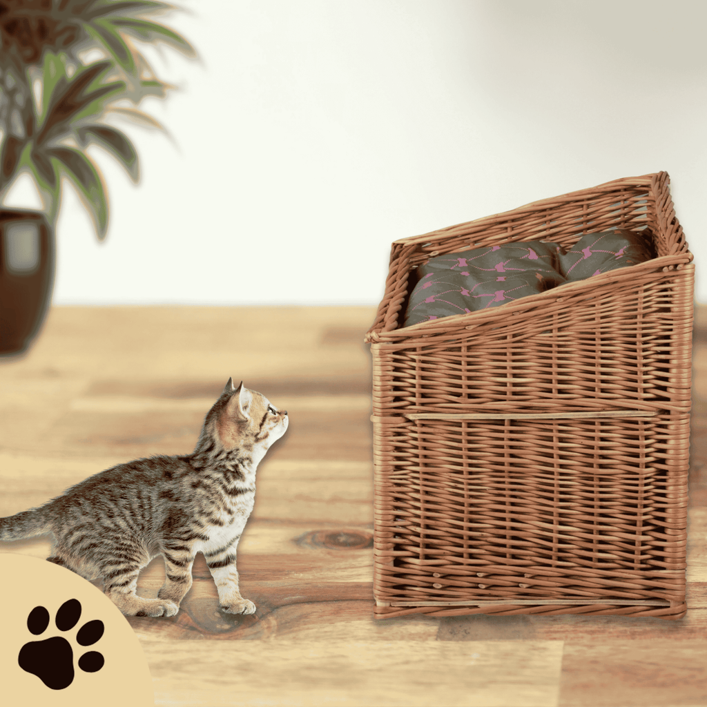 Estrella Wicker Cat House - Sunbeamstore