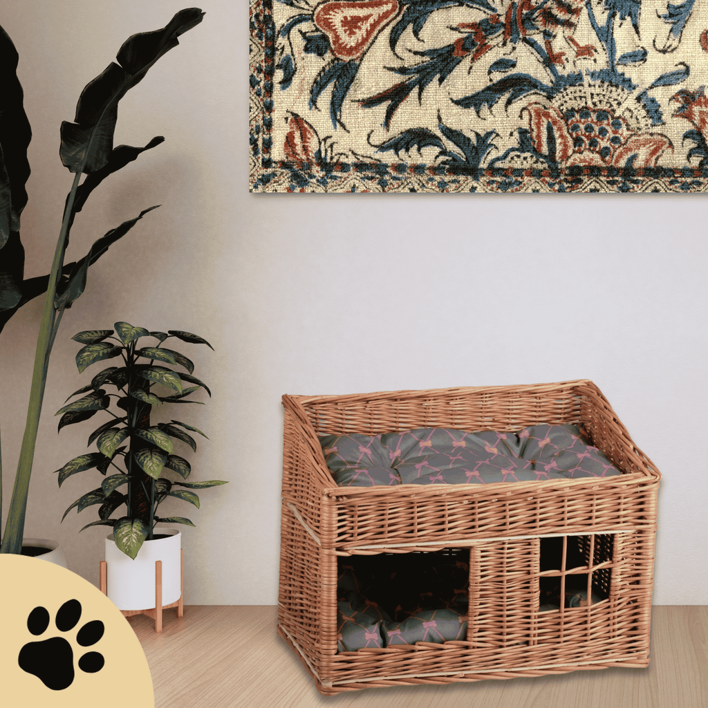 Estrella Wicker Cat House - Sunbeamstore
