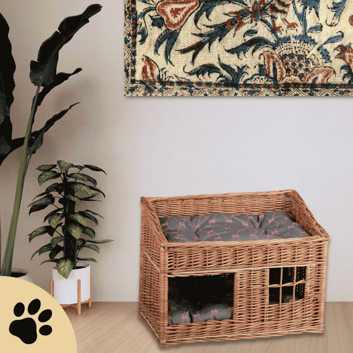 Estrella Wicker Cat House - Sunbeamstore