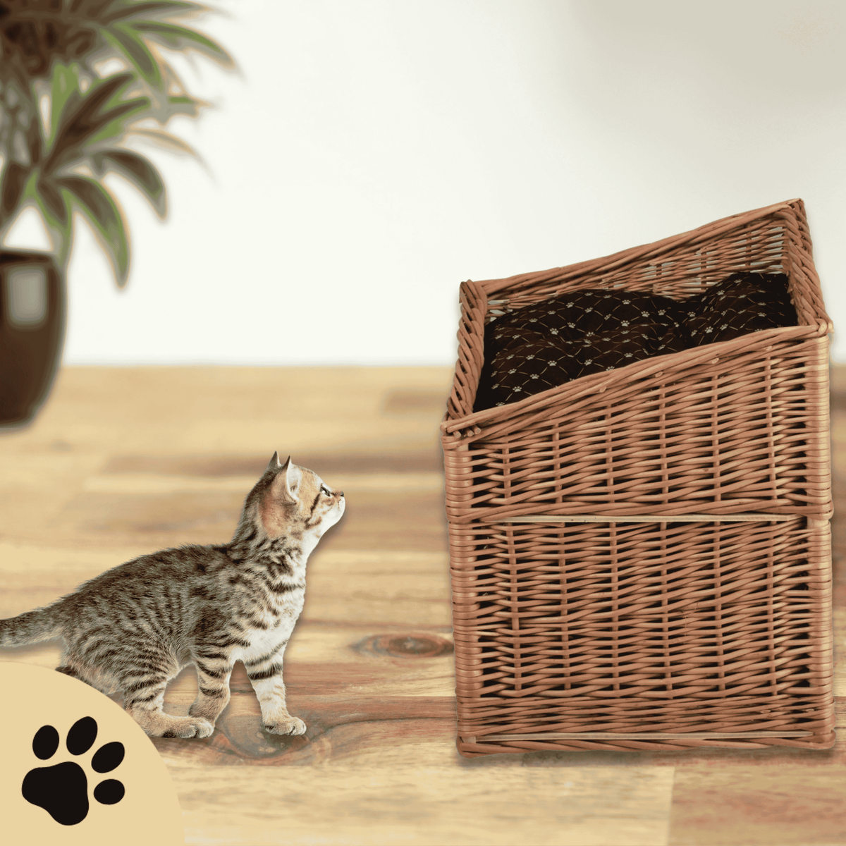 Estrella Wicker Cat House - Sunbeamstore
