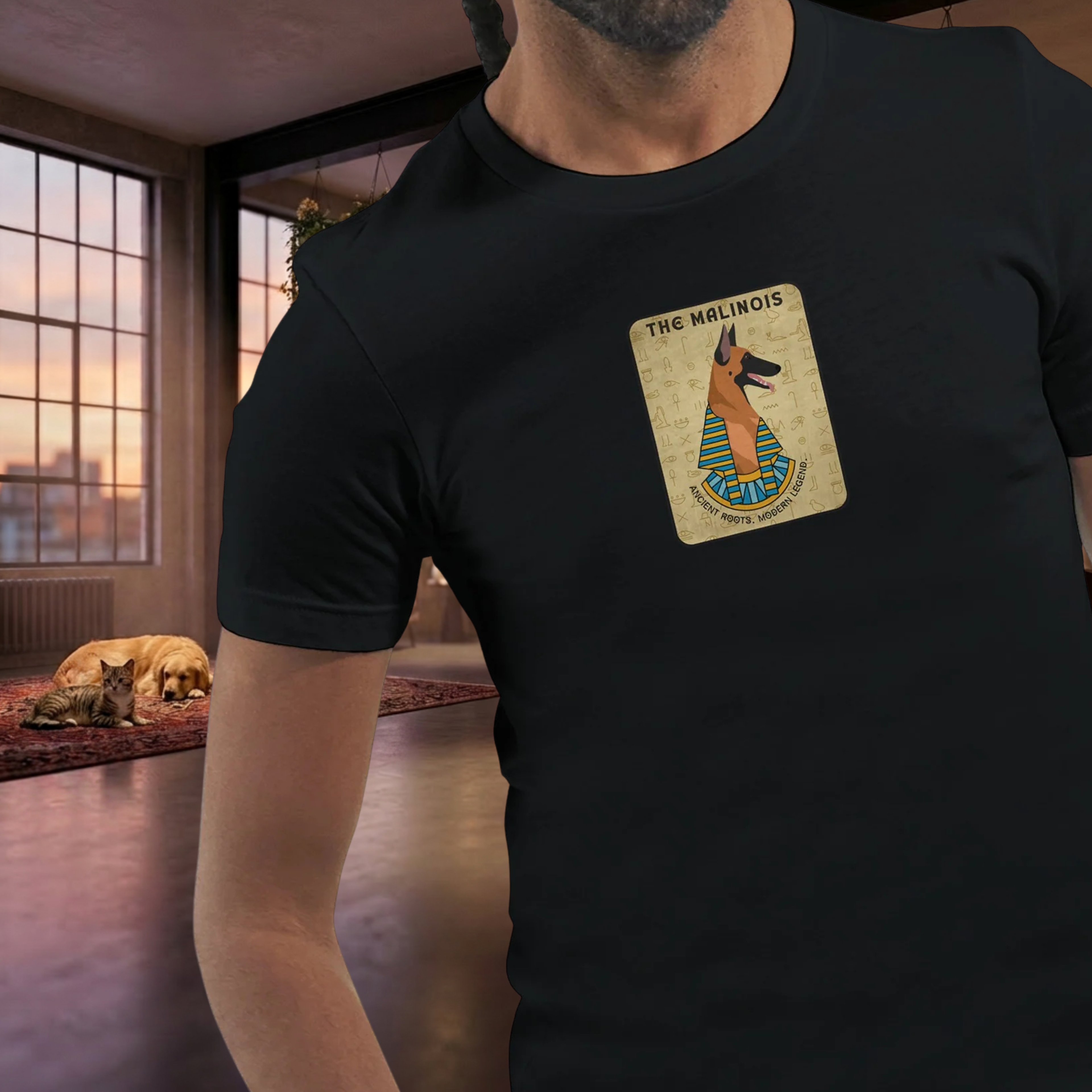 Malinois T-Shirt – Belgischer Schäferhund Shirt, Ancient Roots Modern Legend, K9 Hund Geschenk, Hundesport, Malinois Lover, Working Dog Tee