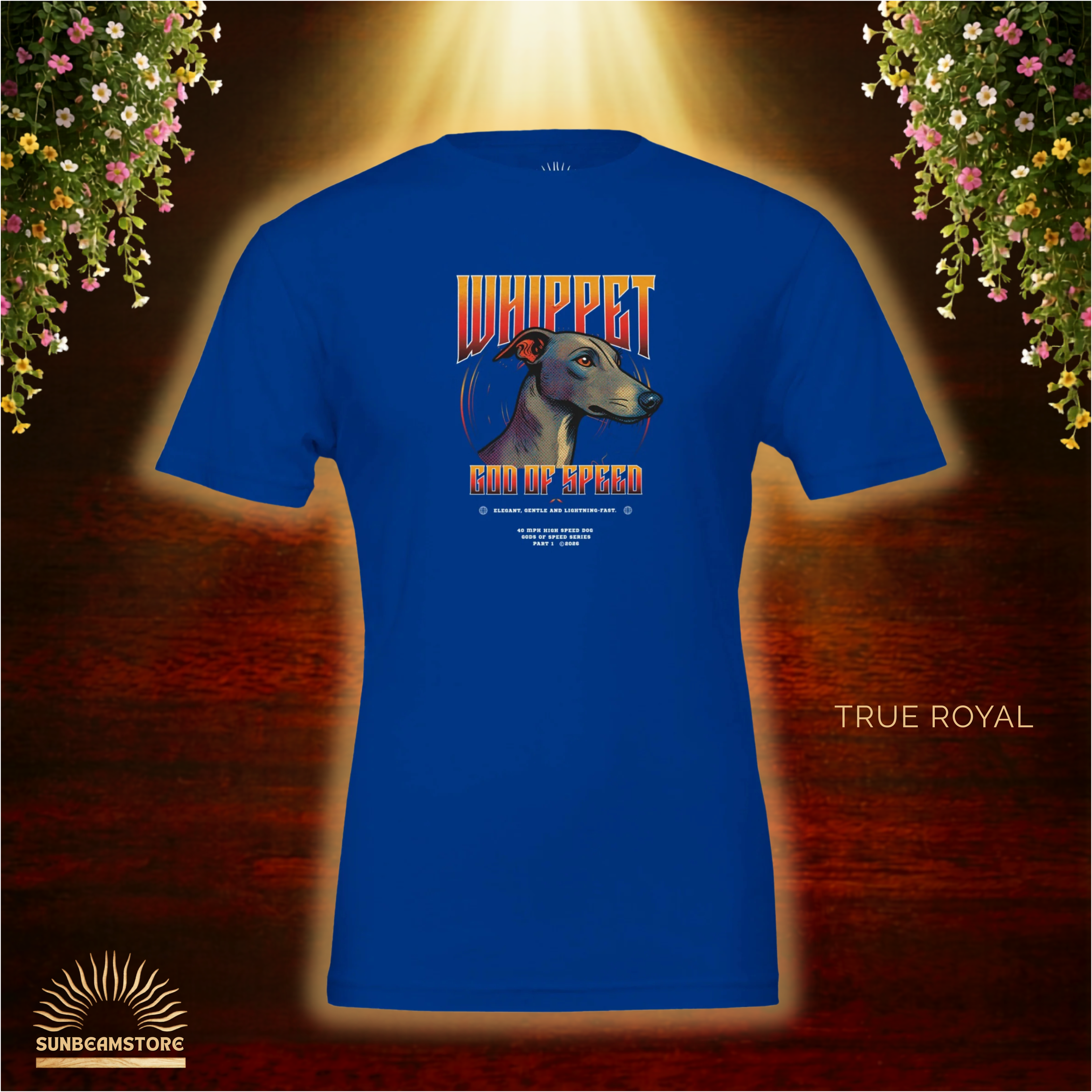 Whippet T-Shirt – Gods of Speed Series Part 1, Windhund Shirt, Whippet Geschenk, Elegantes Hundemotiv, Sighthound Shirt für Whippet Liebhaber Premium Unisex Crewneck T-shirt | Bella + Canvas 3001
