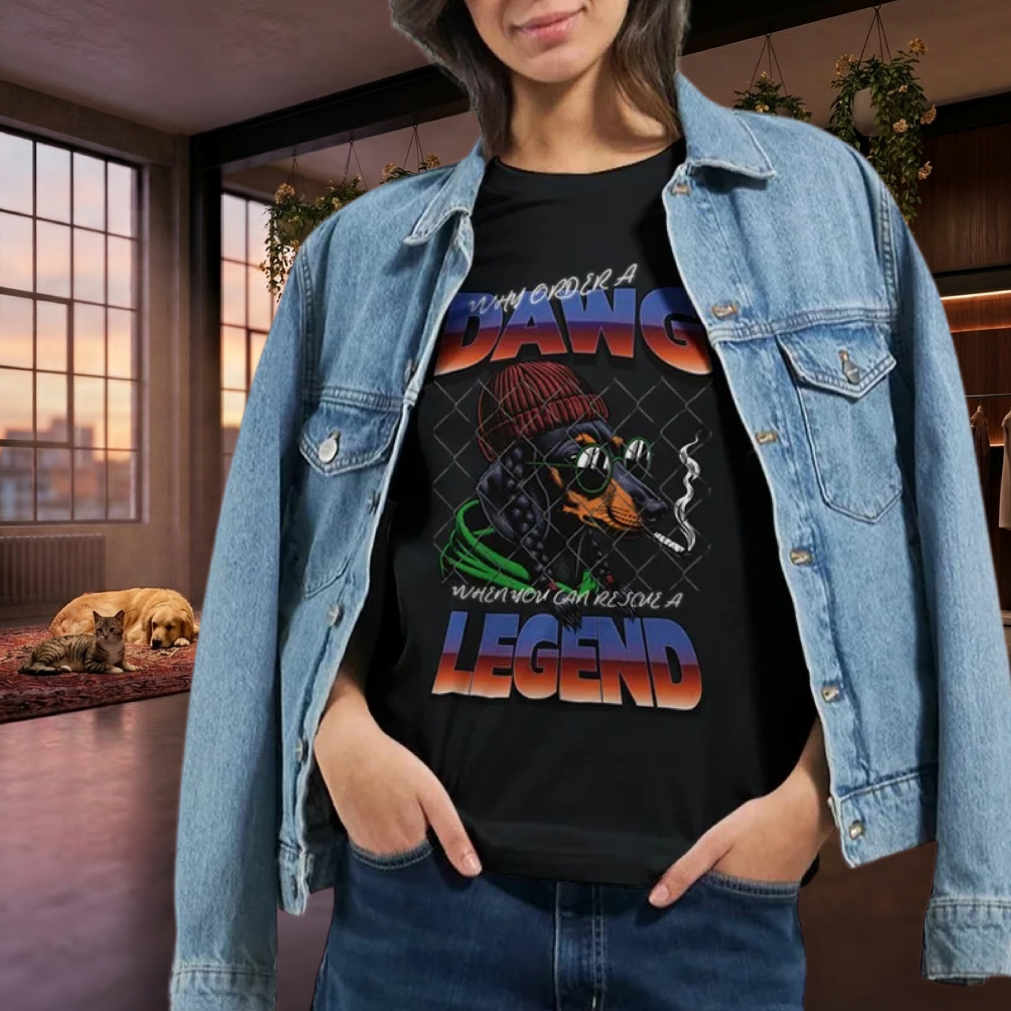 Rescue a Legend Shirt – Adopt Don’t Shop T-Shirt, Mischlingshund Geschenk, Tierheim Hund Shirt, Hundeliebhaber Streetwear