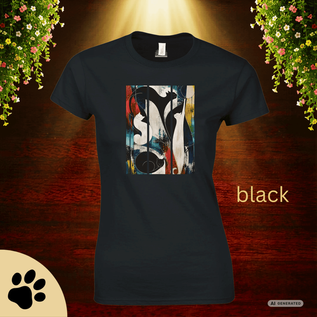 Nocturne for Four Cats – Art Edition T-Shirt - Sunbeamstore