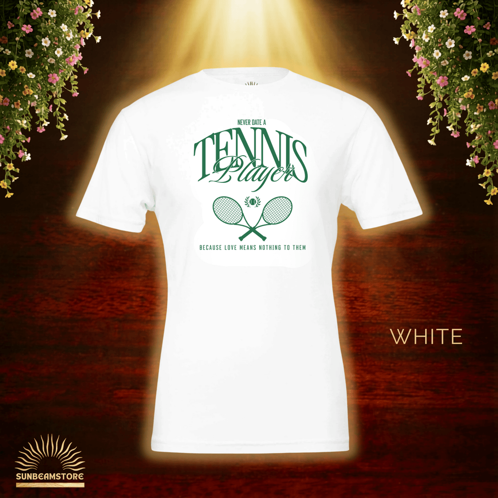 Never Date A Tennis Player T-Shirt – Lustiges Tennis Shirt für Damen & Herren | Bella+Canvas 3001 Premium Unisex Crewneck T-shirt | - Sunbeamstore