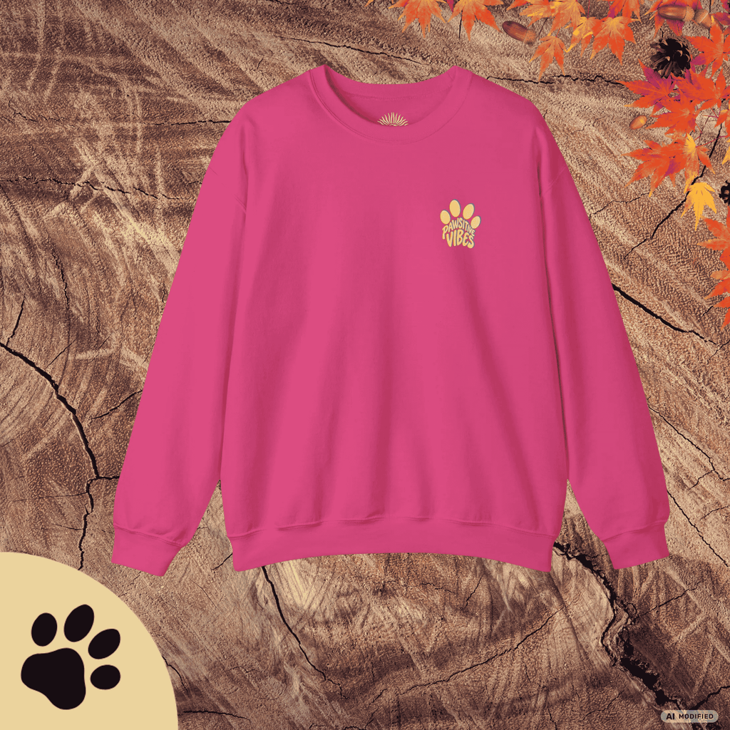 Pawsitive Vibes Sweatshirt – Floral Lemon Hundepulli mit Pfotenprint - Sunbeamstore