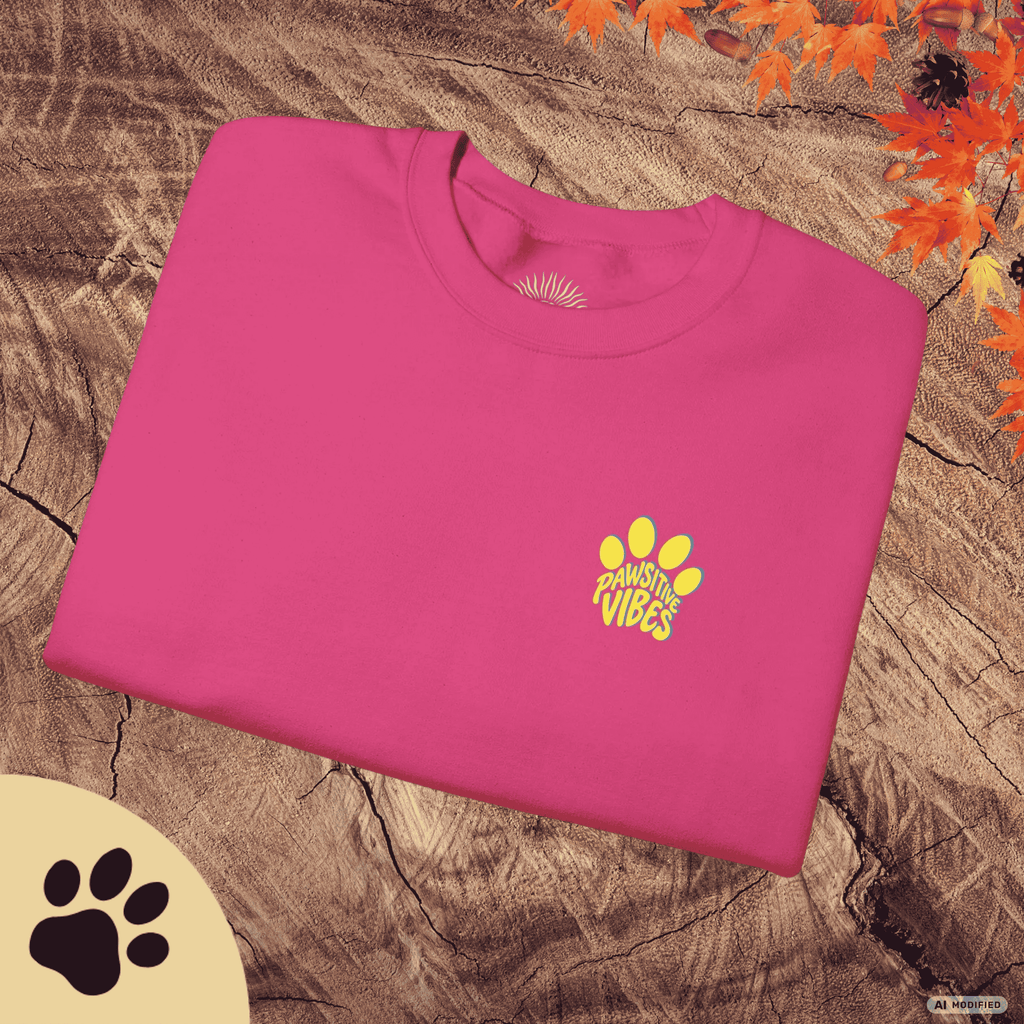 Pawsitive Vibes Sweatshirt – Floral Lemon Hundepulli mit Pfotenprint - Sunbeamstore