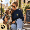 Pawsitive Vibes Sweatshirt – Floral Lemon Hundepulli mit Pfotenprint - Sunbeamstore