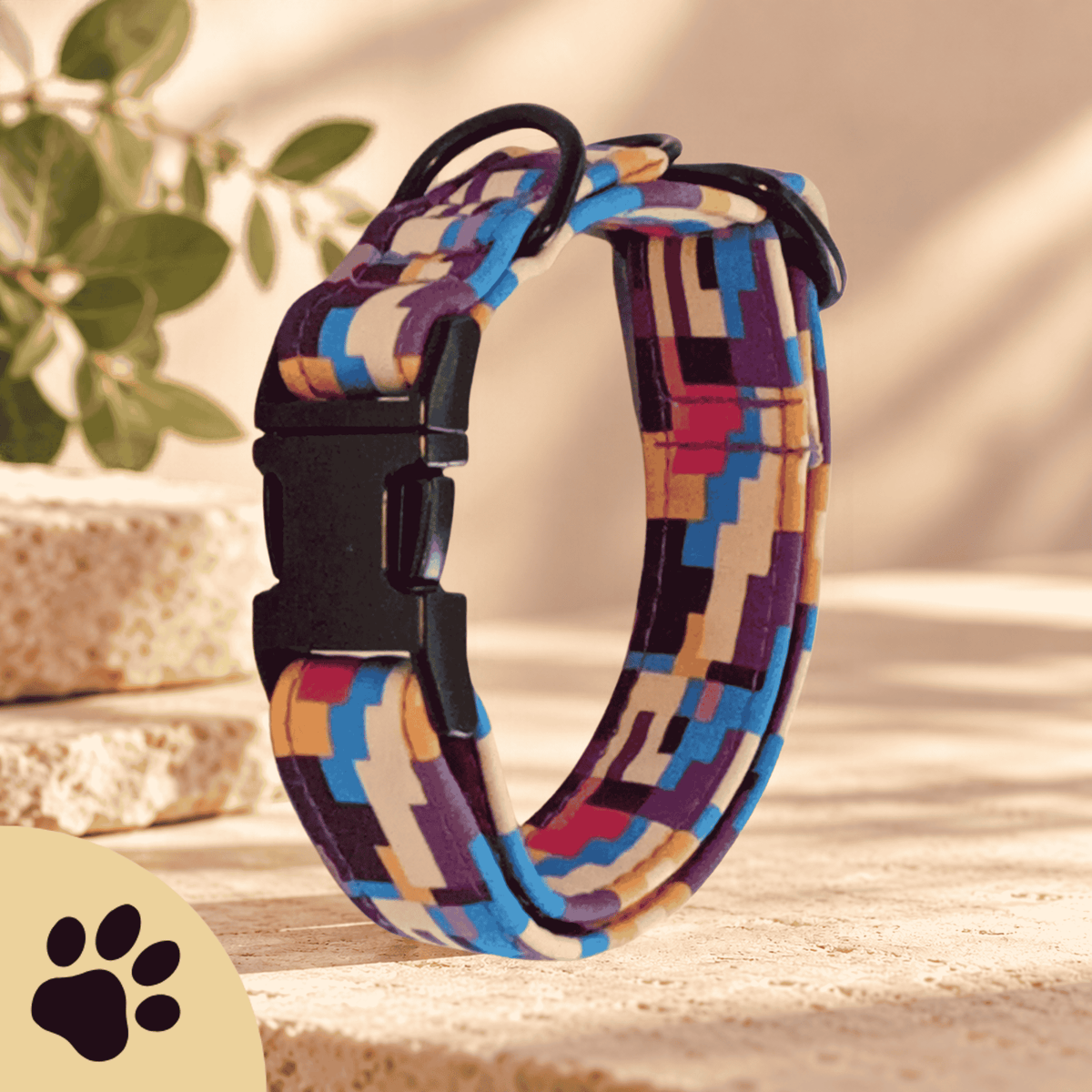 Design Hundehalsband "Pixel" - Gemustertes Halsband für Pixelfans - Sunbeamstore