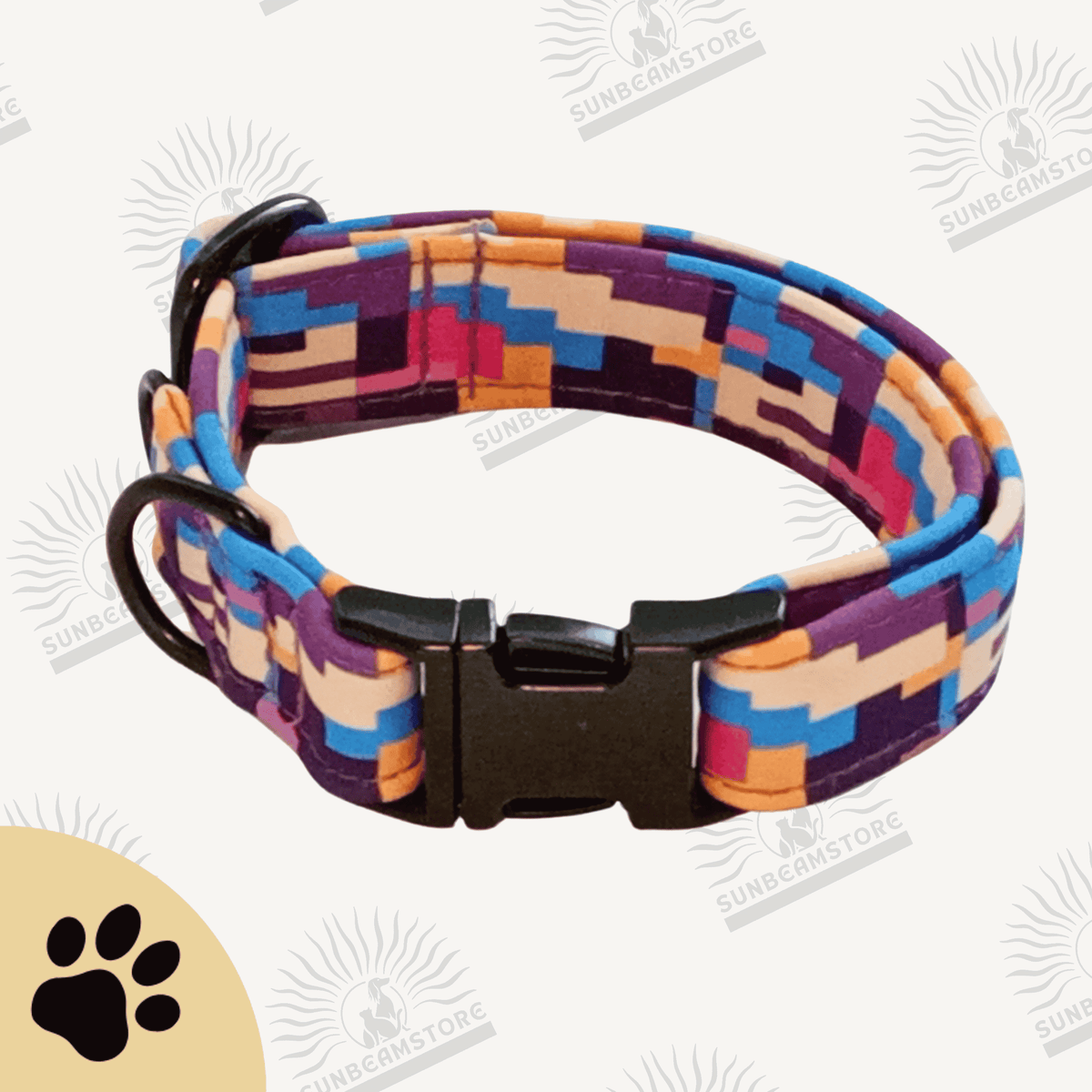 Design Hundehalsband "Pixel" - Gemustertes Halsband für Pixelartfans - Sunbeamstore