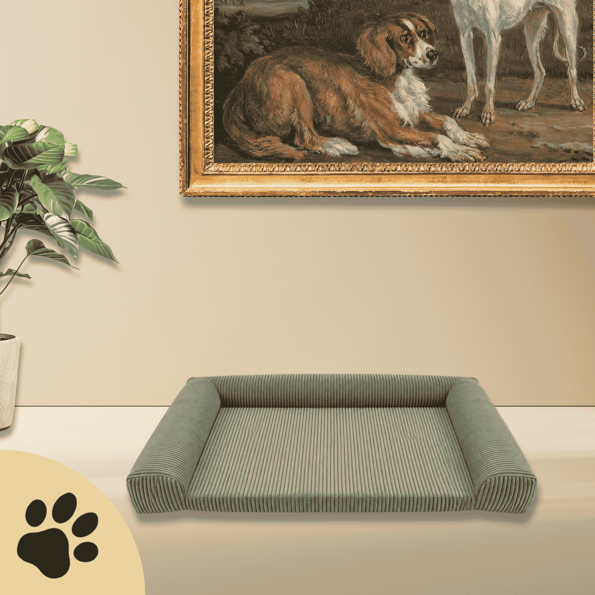 Carré Memory Foam Hundematratze – Olive Green, XL - Sunbeamstore