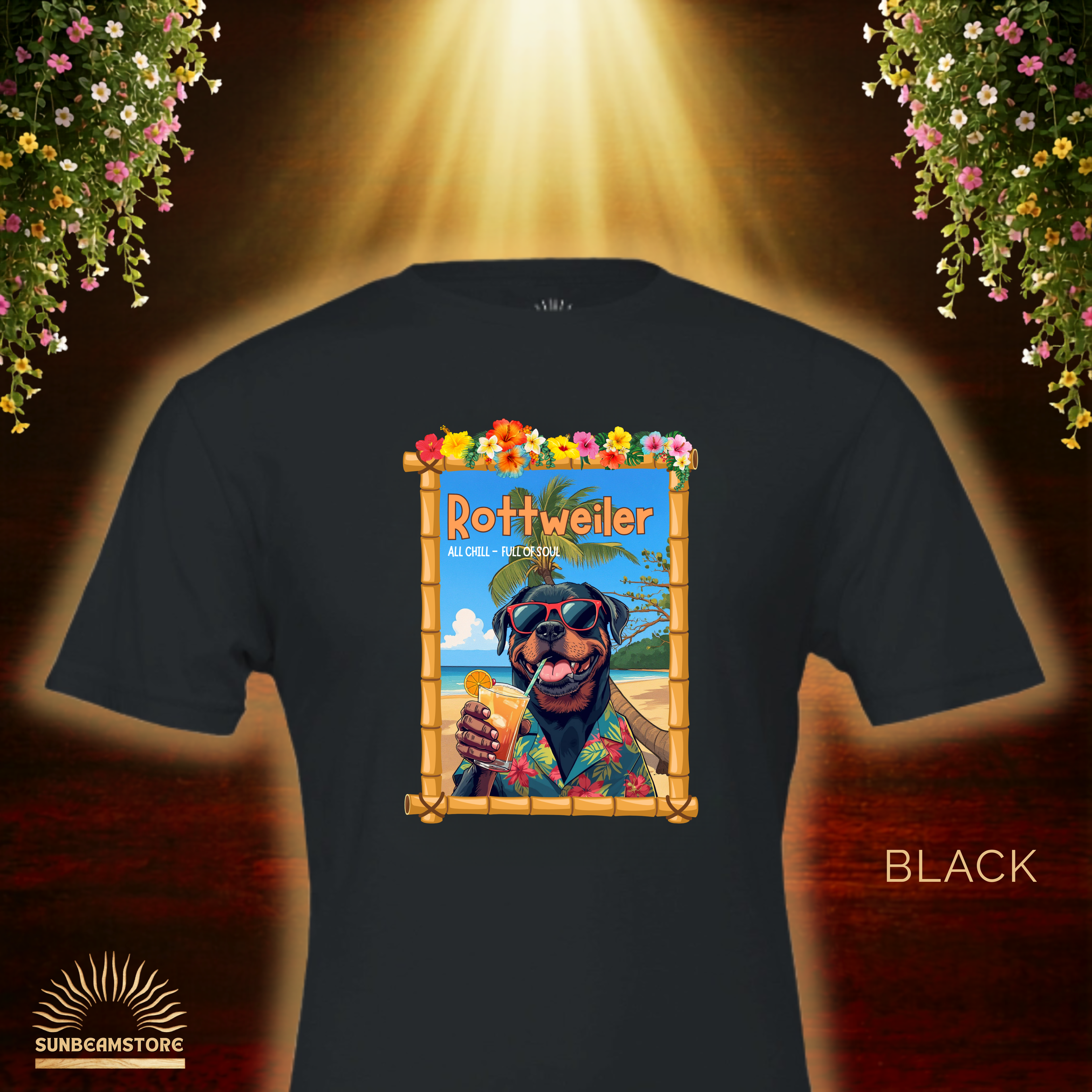 Rottweiler T-Shirt – Lustiges Hundeshirt im Urlaubsstil | Dog Lover Geschenk  Premium Unisex Crewneck T-shirt | Bella + Canvas 3001