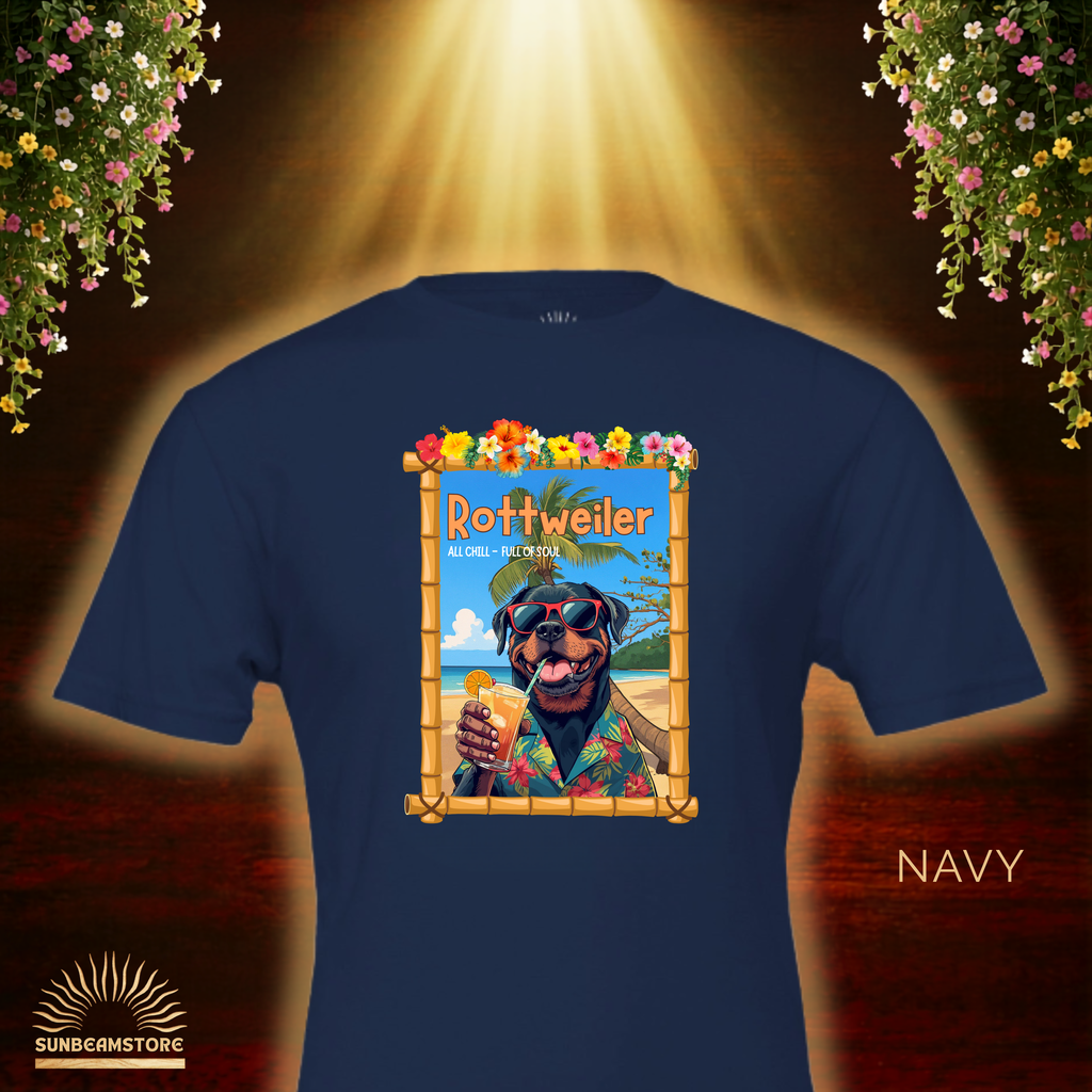 Rottweiler T-Shirt – Lustiges Hundeshirt im Urlaubsstil | Dog Lover Geschenk  Premium Unisex Crewneck T-shirt | Bella + Canvas 3001