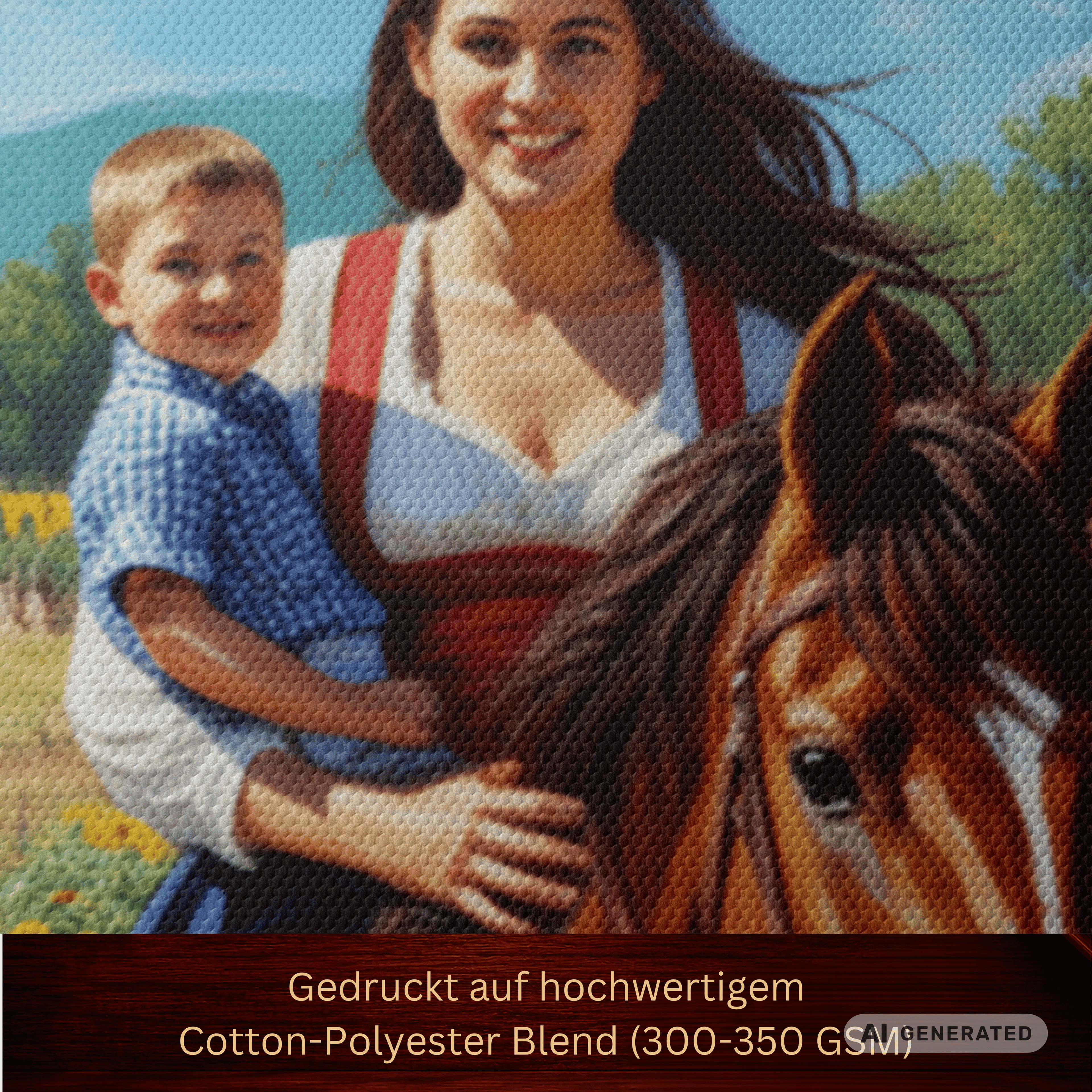 Ride through the cottage garden High-quality digital print on Canvas - Sunbeamstore