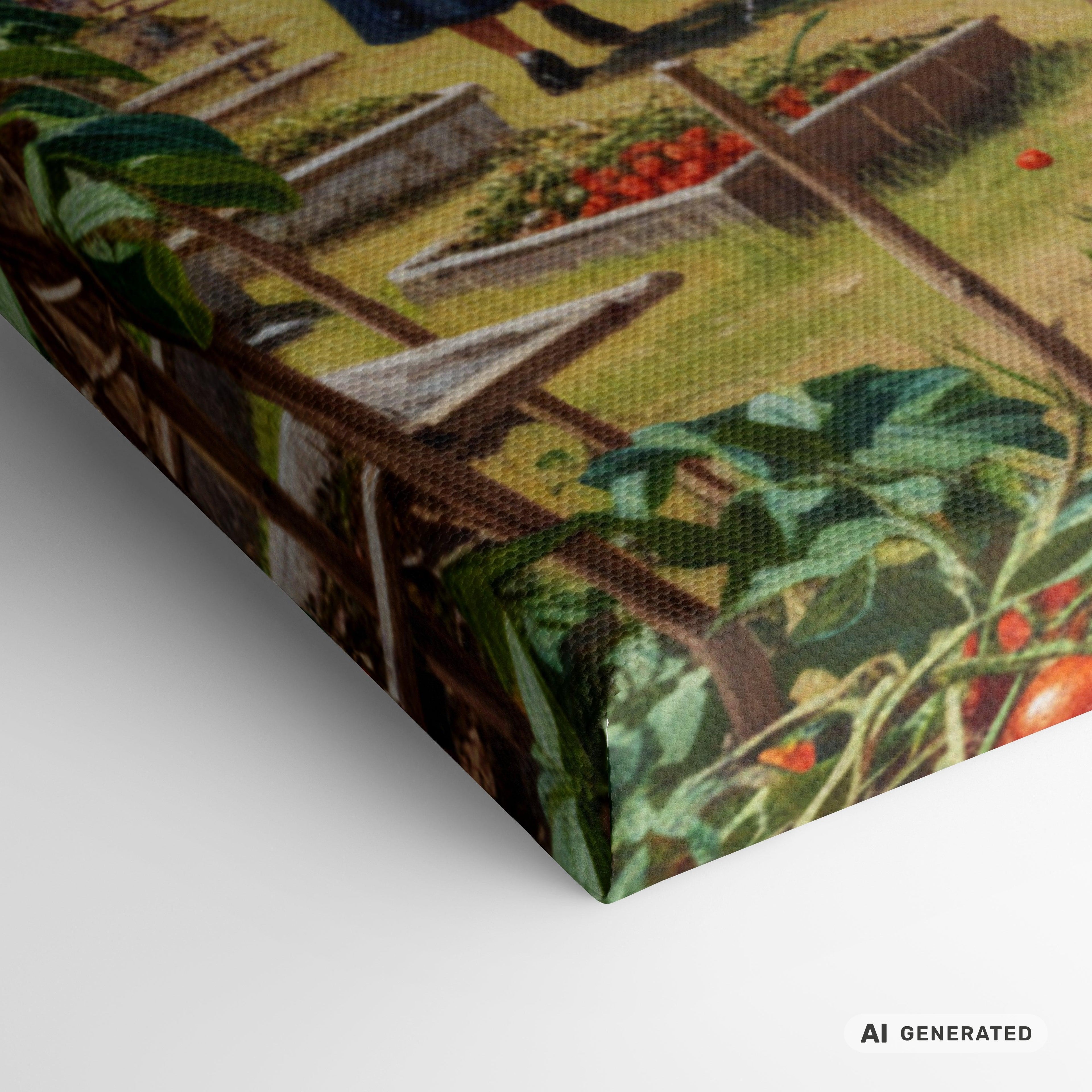 Ride through the cottage garden High-quality digital print on Canvas - Sunbeamstore