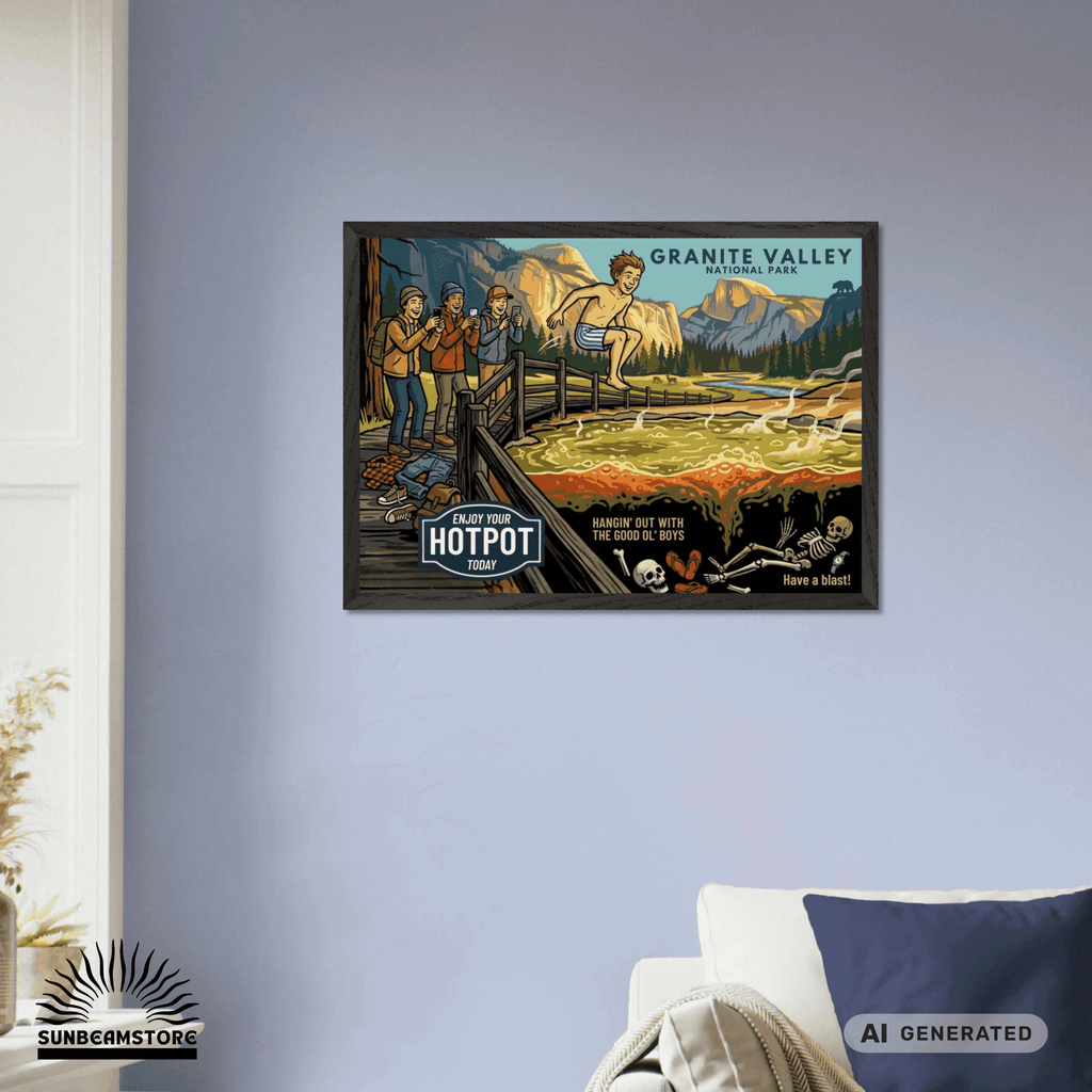 Enjoy Your Hotpot Today Premium Wooden Framed Poster With Premium Semi-Glossy Paper - Sunbeamstore