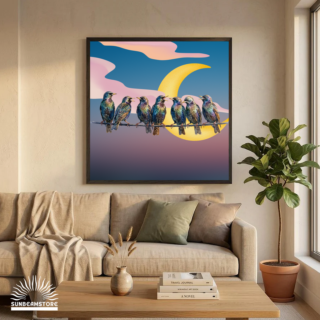 Sky Diamonds Part 3   Premium Wooden Framed Poster With Premium Semi-Glossy Paper 70x70 cm / 28x28″