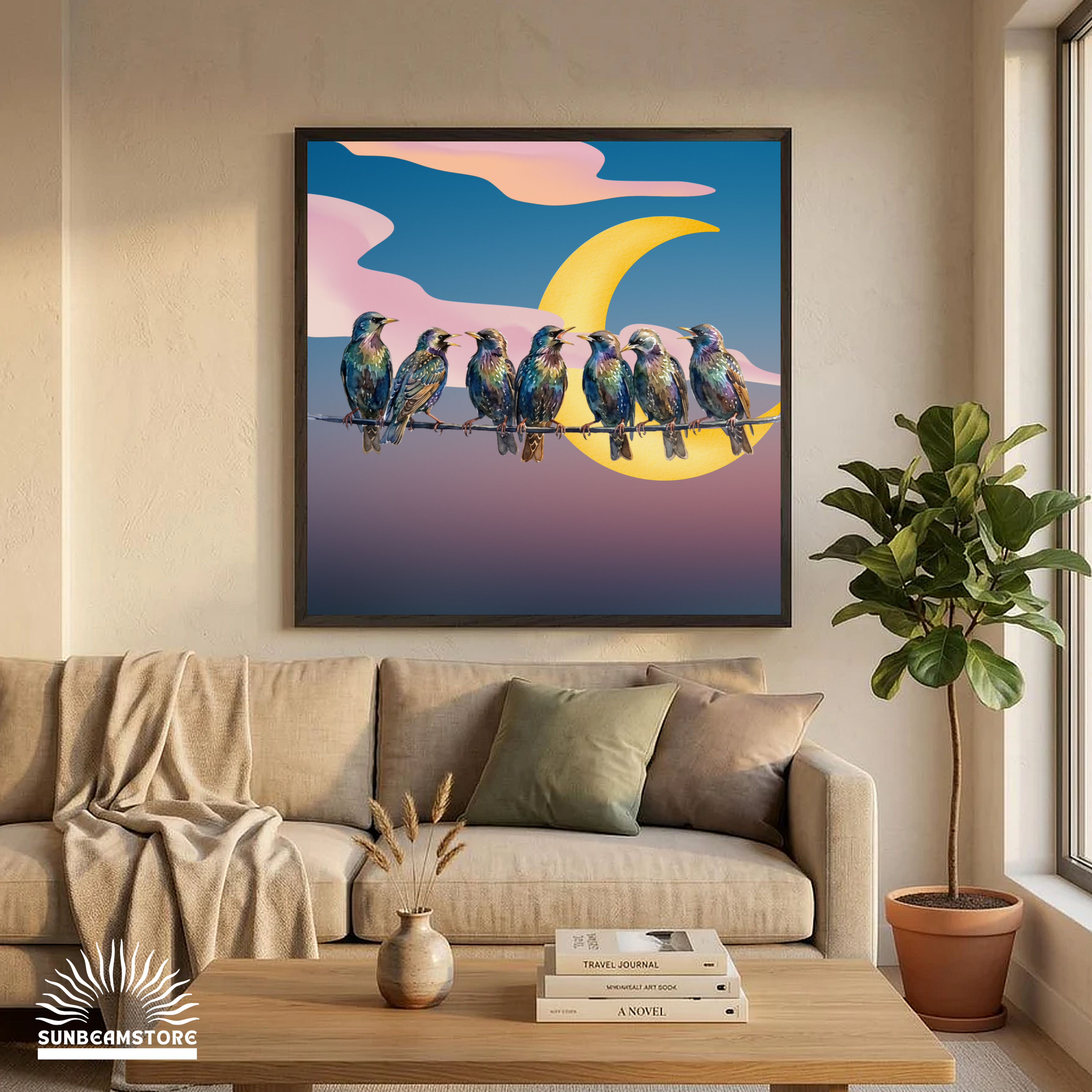 Sky Diamonds Part 3   Premium Wooden Framed Poster With Premium Semi-Glossy Paper 70x70 cm / 28x28″