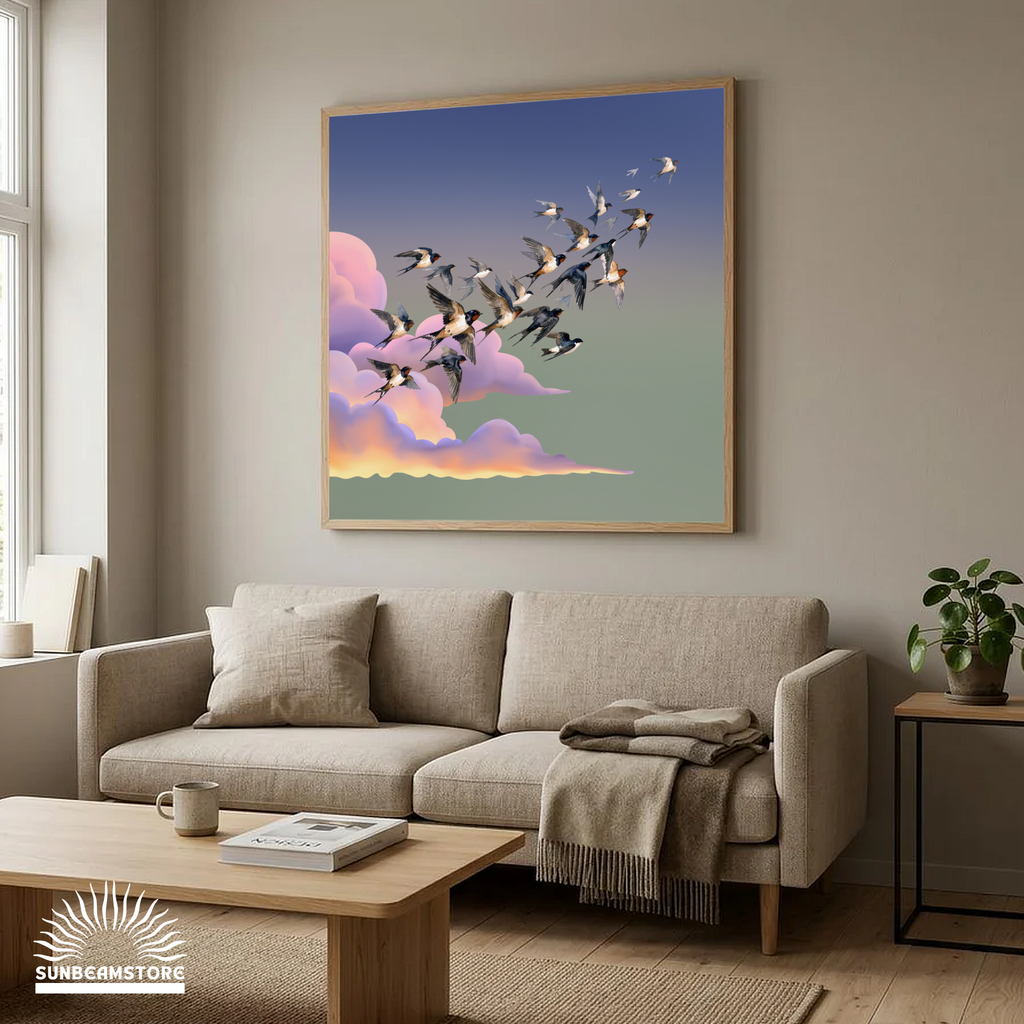 Sky Diamonds Part 2     Premium Wooden Framed Poster With Premium Semi-Glossy Paper 70x70 cm / 28x28″