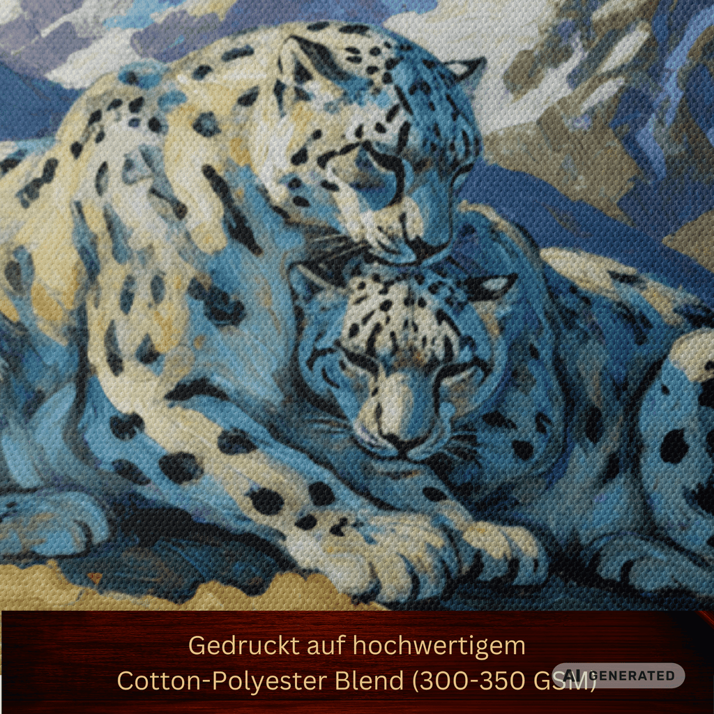 Snow Leopards in the Tianshan Mountains Canvas 50x100 cm / 20x40″ - Sunbeamstore