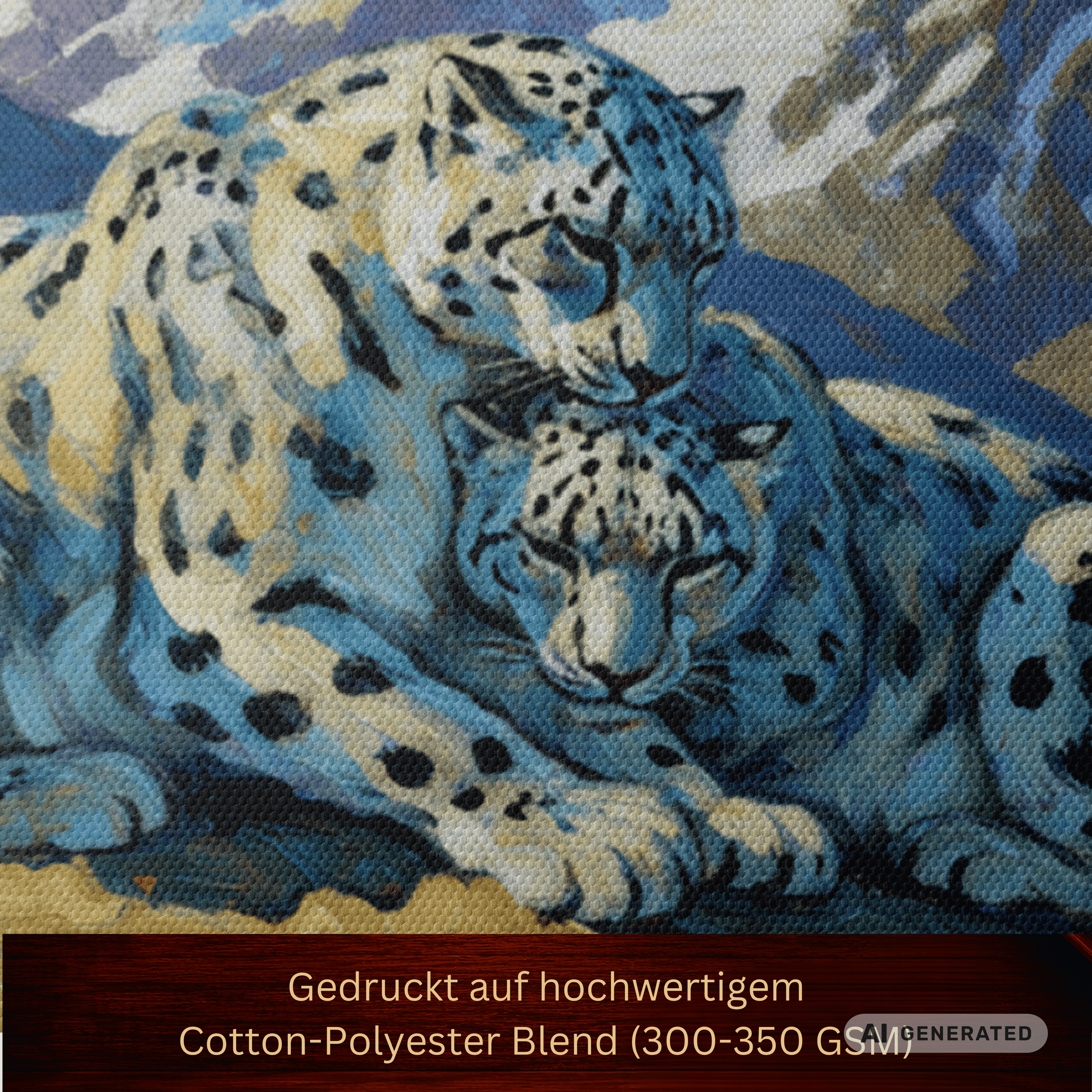 Snow Leopards in the Tianshan Mountains Canvas 50x100 cm / 20x40″ - Sunbeamstore