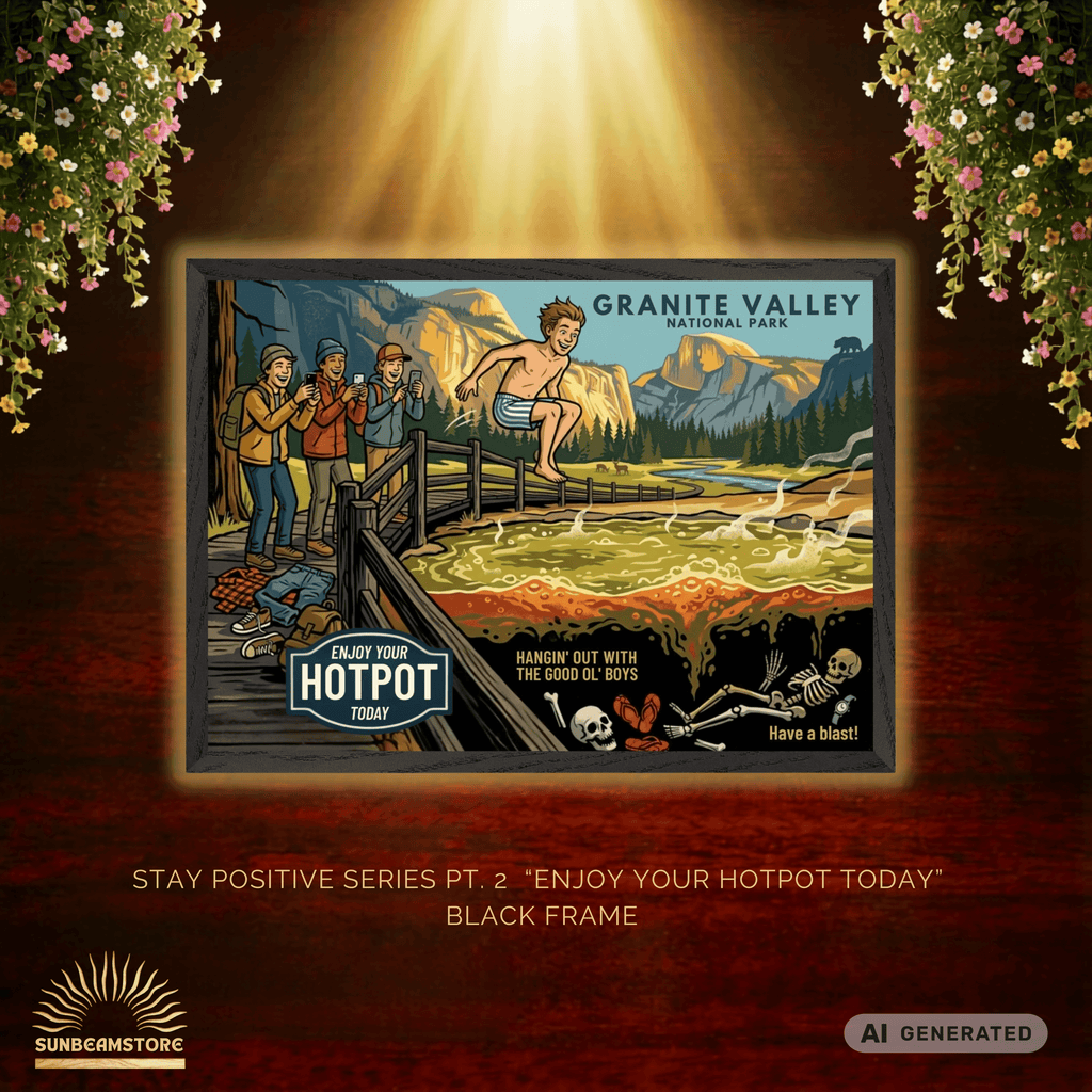 Enjoy Your Hotpot Today Premium Wooden Framed Poster With Premium Semi-Glossy Paper - Sunbeamstore