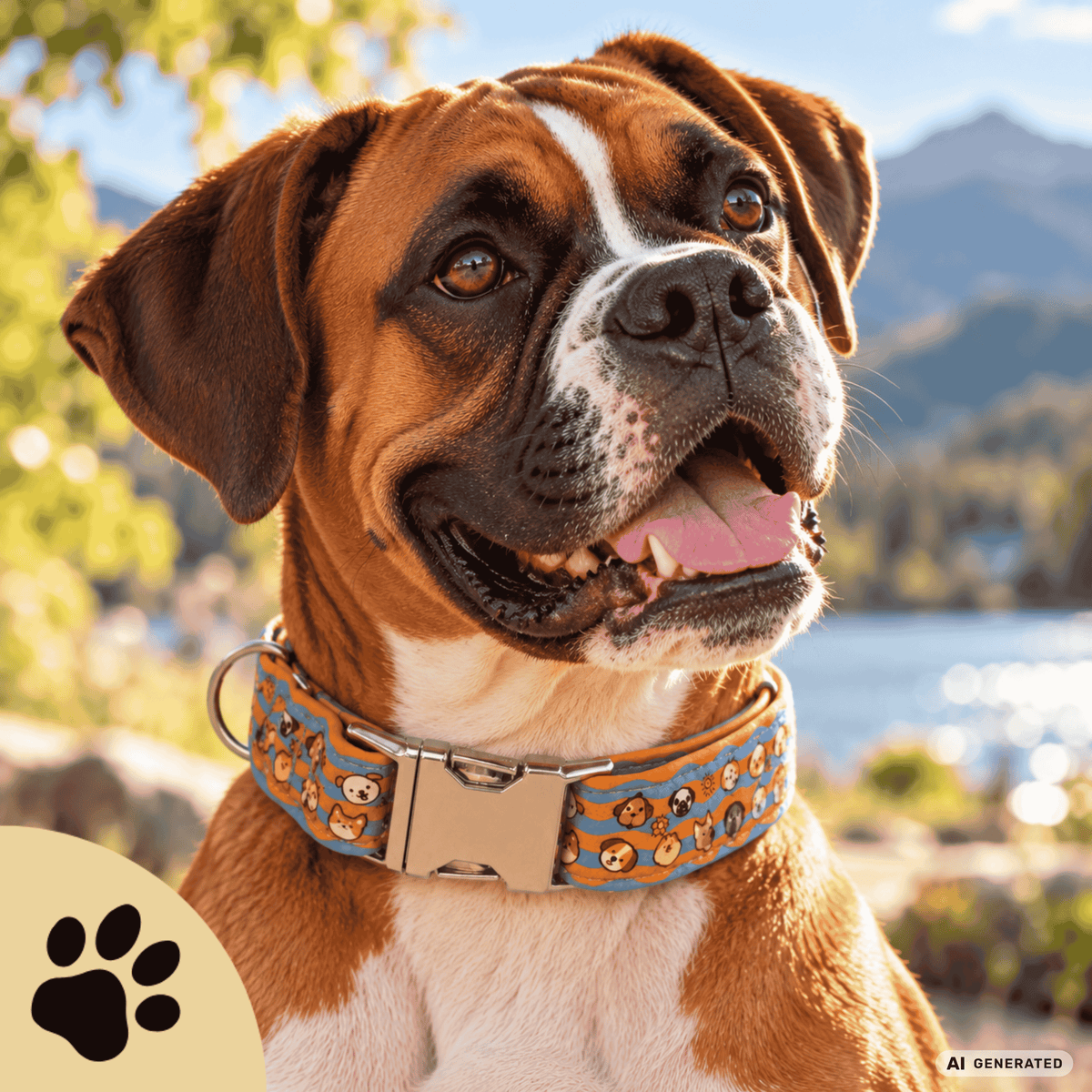Sunny Dogs - Hundehalsband mit fröhlichem Hundedesign - Sunbeamstore