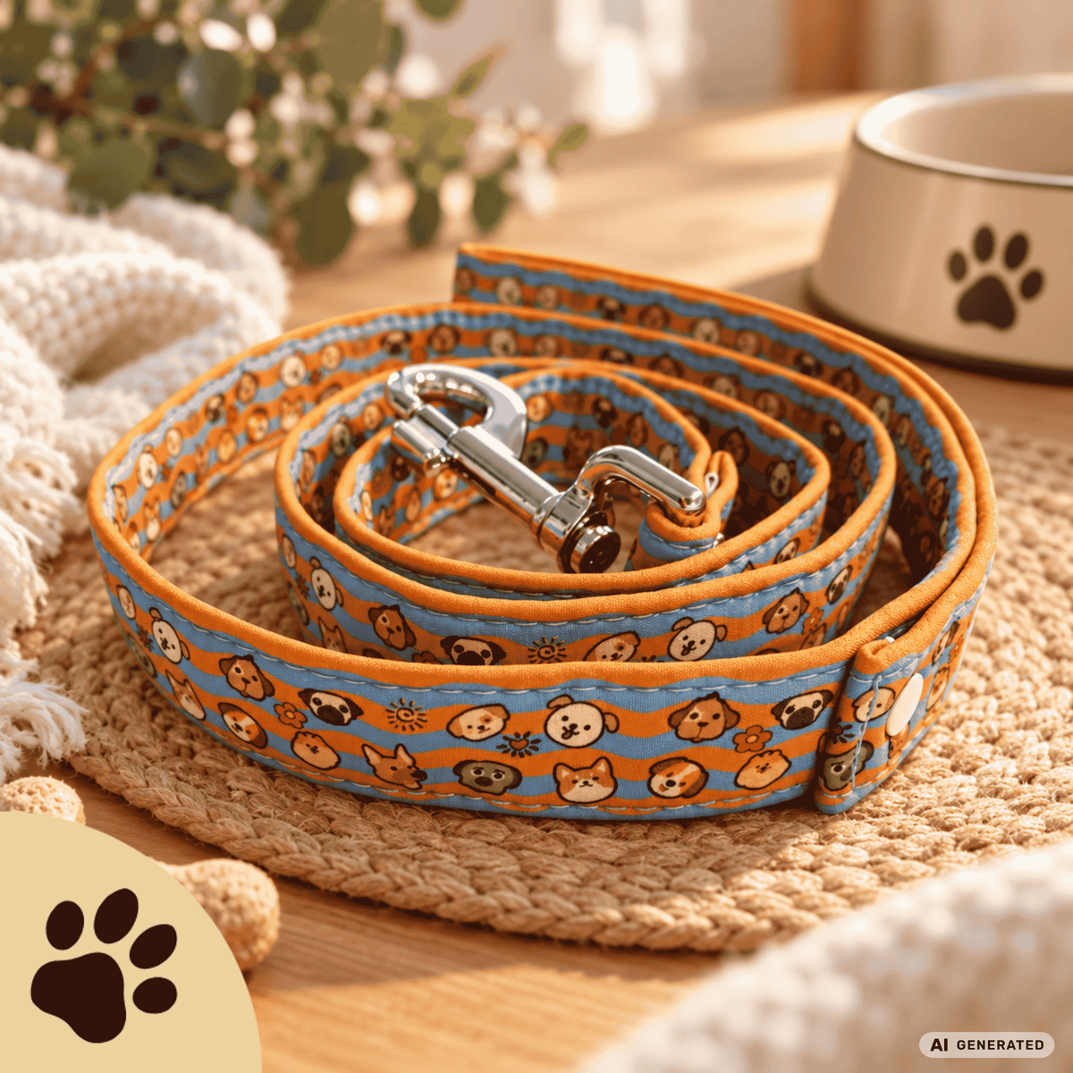 Sunny Dogs - Hundeleine mit fröhlichem Hundedesign - Sunbeamstore