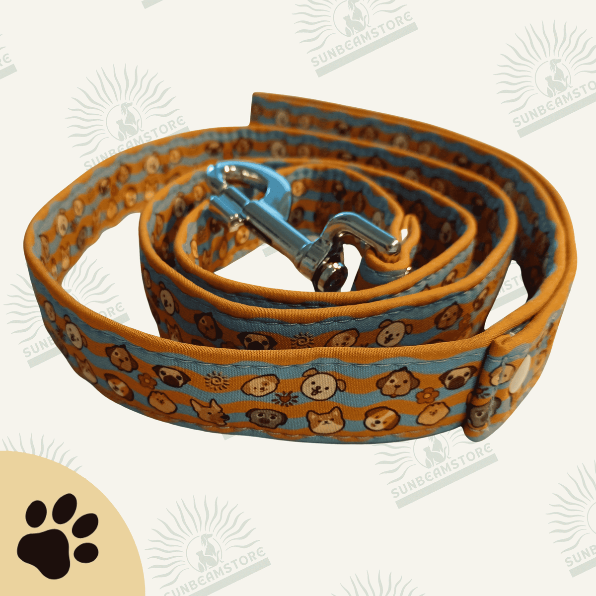 Sunny Dogs - Hundeleine mit fröhlichem Hundedesign - Sunbeamstore
