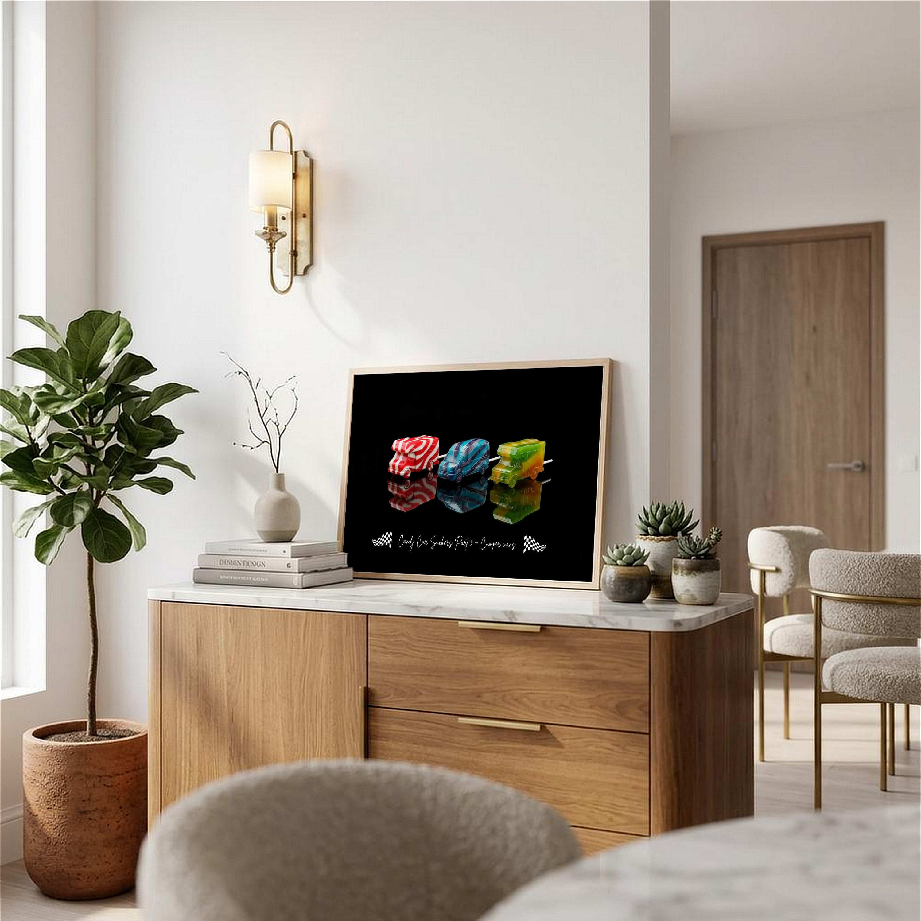 Candy Car Suckers (Part3)   Premium Wooden Framed Poster With Premium Semi-Glossy Paper
