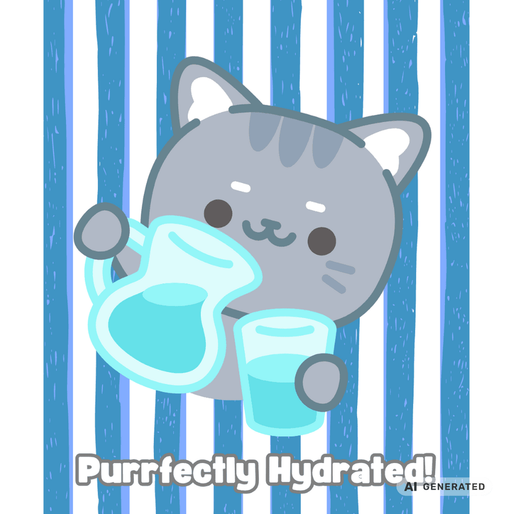 Edelstahl Trinkflasche Katze 500 ml – Purrfectly Hydrated | Süße Katzen Isolierflasche | Wiederverwendbare Wasserflasche | Geschenk für Katzenliebhaber - Sunbeamstore