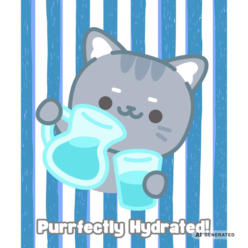 Edelstahl Trinkflasche Katze 500 ml – Purrfectly Hydrated | Süße Katzen Isolierflasche | Wiederverwendbare Wasserflasche | Geschenk für Katzenliebhaber - Sunbeamstore