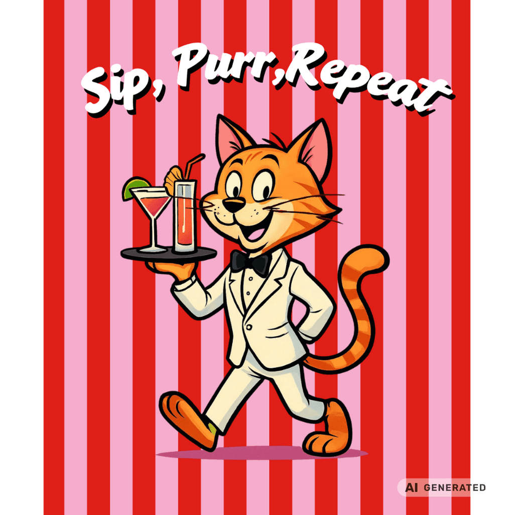 🐱💧 Katzen Trinkflasche "Sip, Purr, Repeat" | Isolierflasche 500 ml | Lustiges Geschenk für Katzenliebhaber - Sunbeamstore
