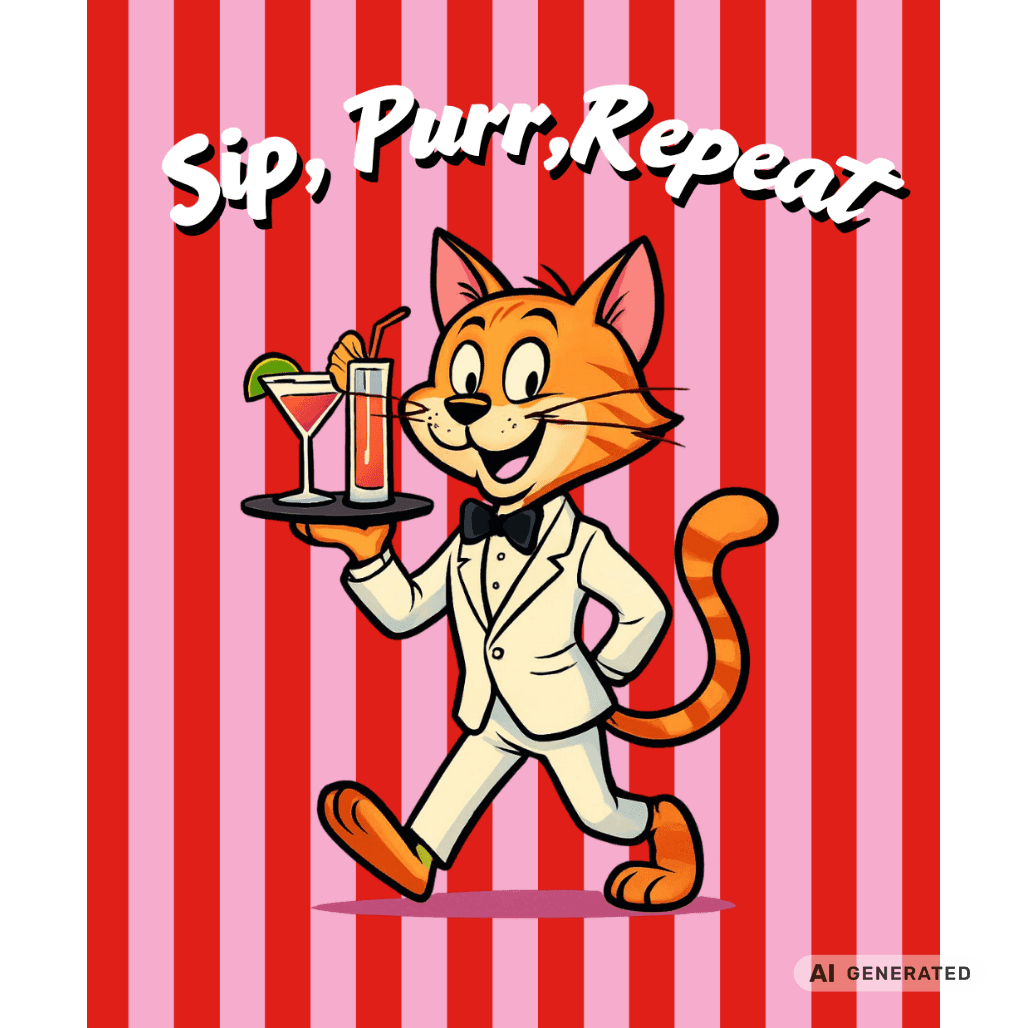 🐱💧 Katzen Trinkflasche "Sip, Purr, Repeat" | Isolierflasche 500 ml | Lustiges Geschenk für Katzenliebhaber - Sunbeamstore