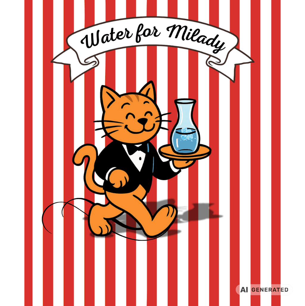 Katzen Trinkflasche "Water for Milady" | Isolierflasche 500 ml für Katzenfans - Sunbeamstore