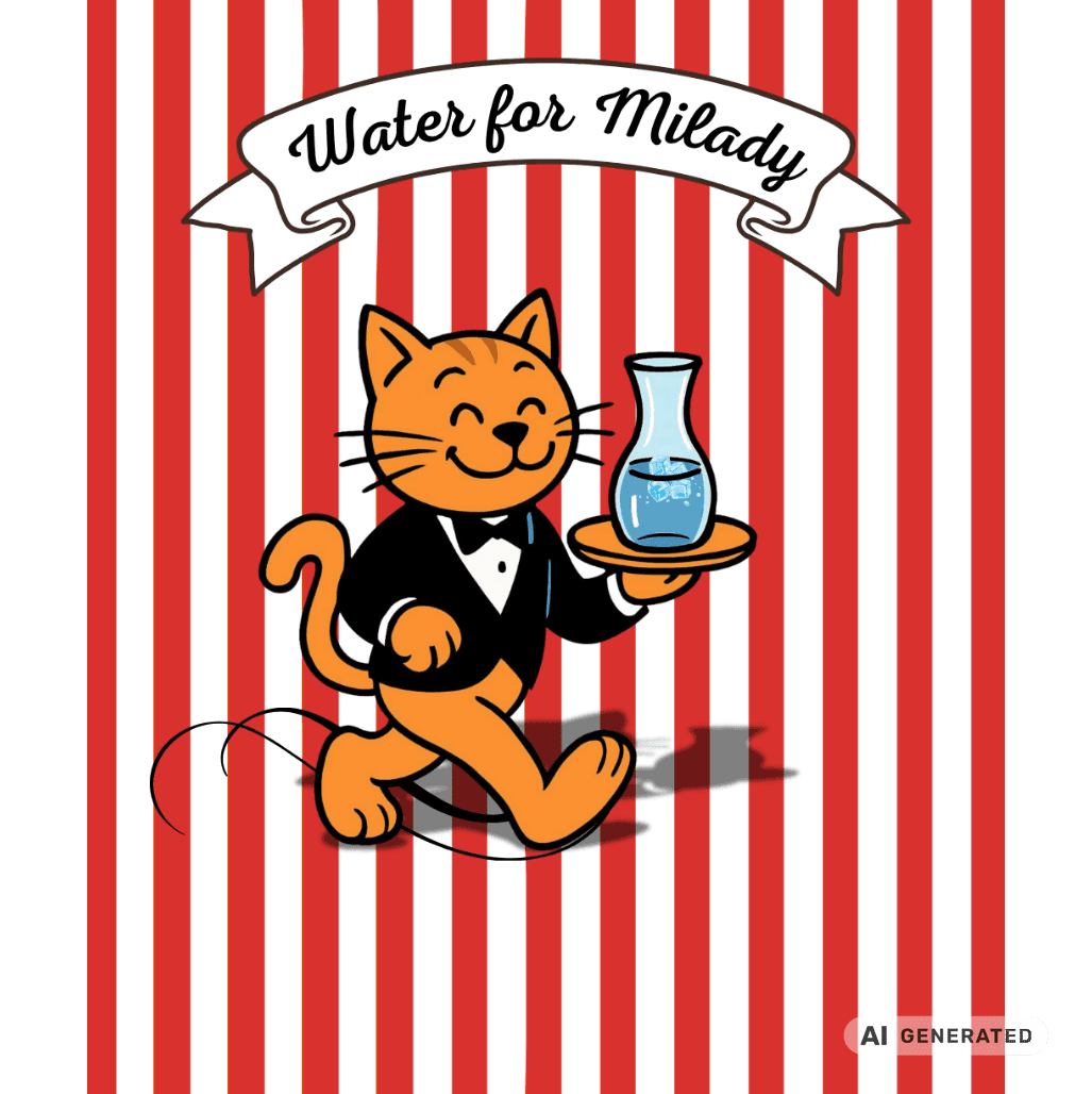 Katzen Trinkflasche "Water for Milady" | Isolierflasche 500 ml für Katzenfans - Sunbeamstore