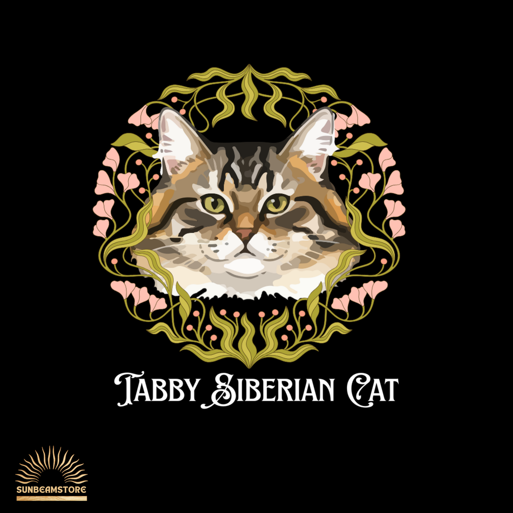 Siberian Tabby Katzen T-Shirt Damen | Cat Lover Shirt | Geschenk für Katzenliebhaber | Siberian Cat Shirt