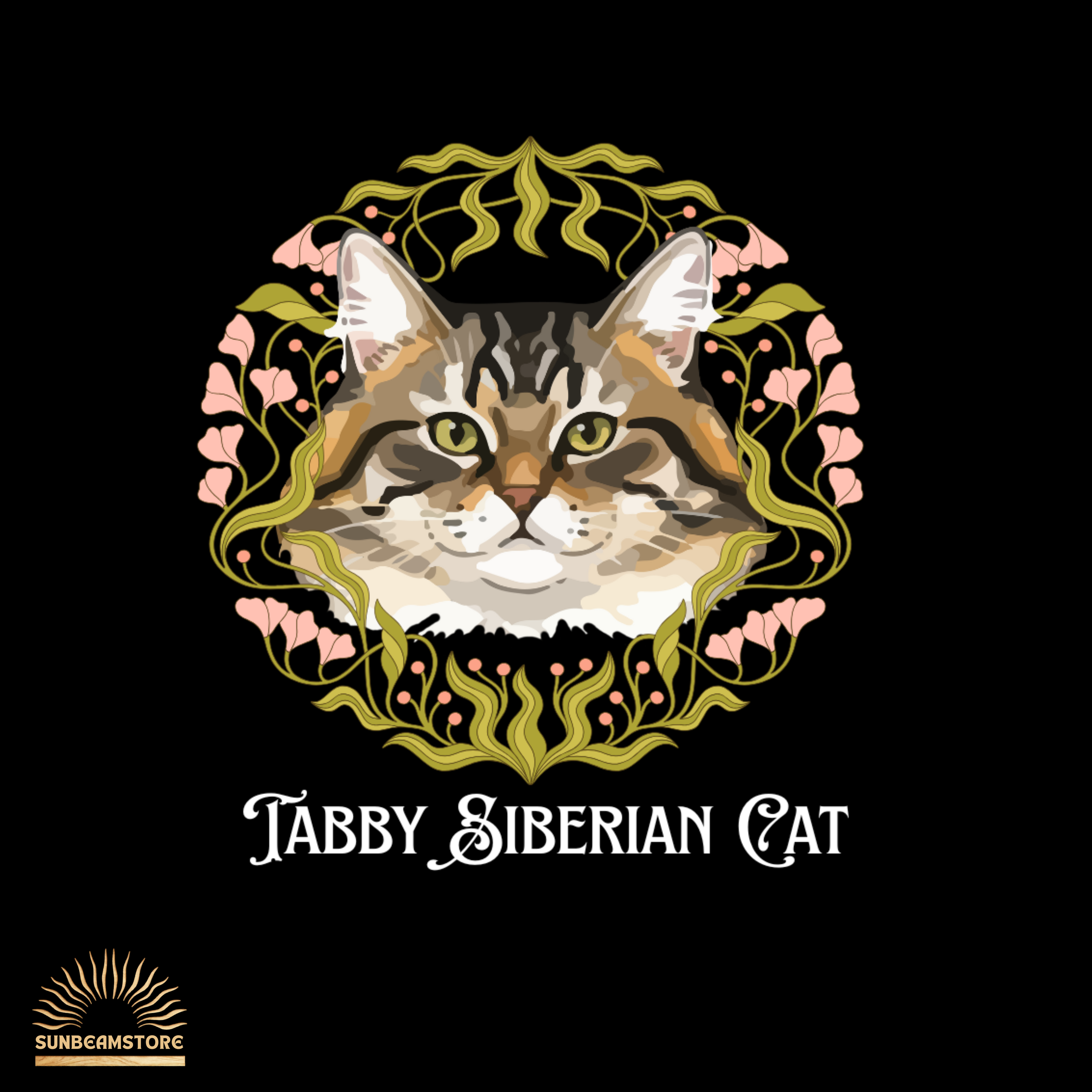 Siberian Tabby Katzen T-Shirt Damen | Cat Lover Shirt | Geschenk für Katzenliebhaber | Siberian Cat Shirt