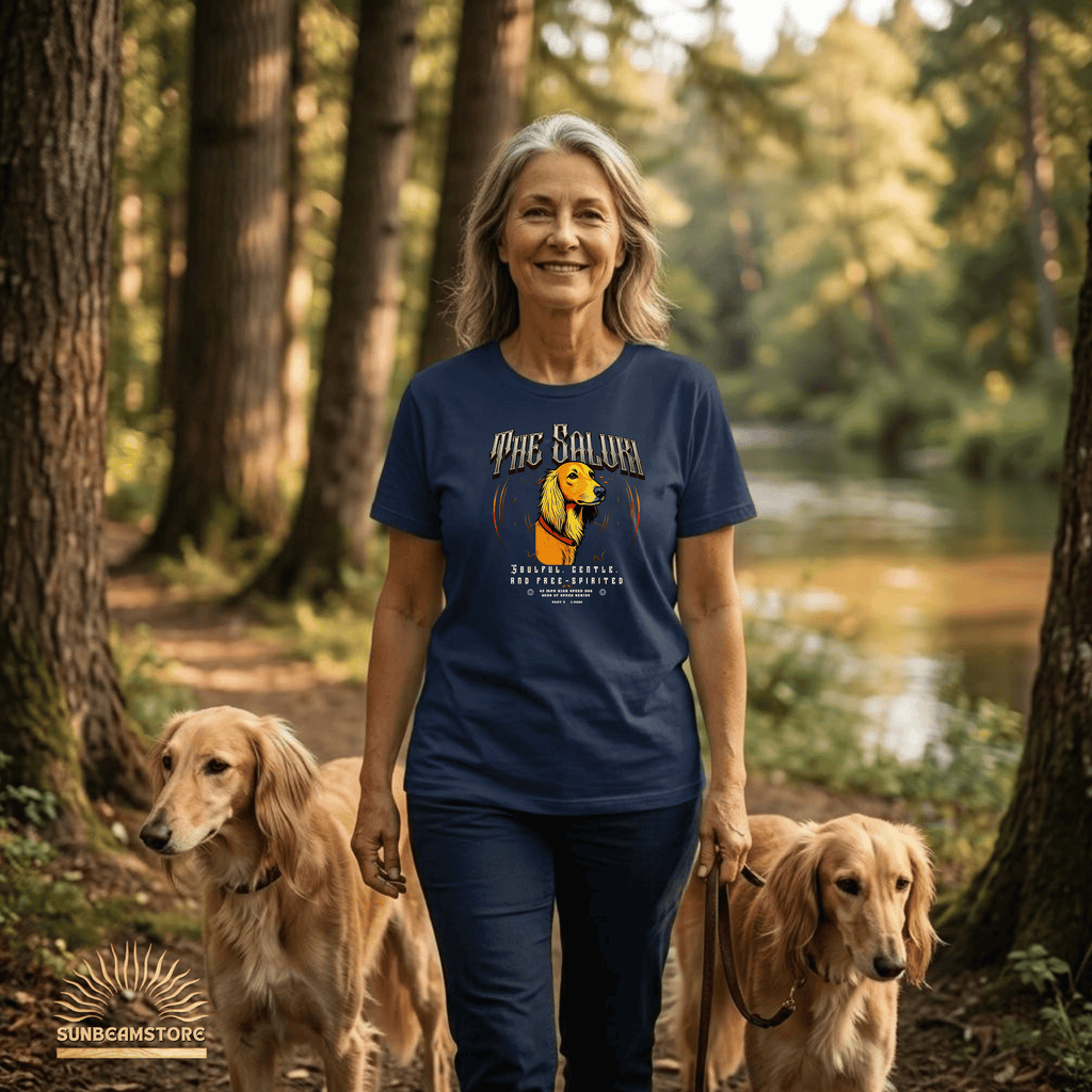 Saluki T-Shirt – The Saluki, Gods of Speed Serie Part 3, Windhund Shirt, Geschenk für Saluki Liebhaber, Soulful Gentle Free-Spirited Premium Unisex Crewneck T-shirt | Bella + Canvas 3001