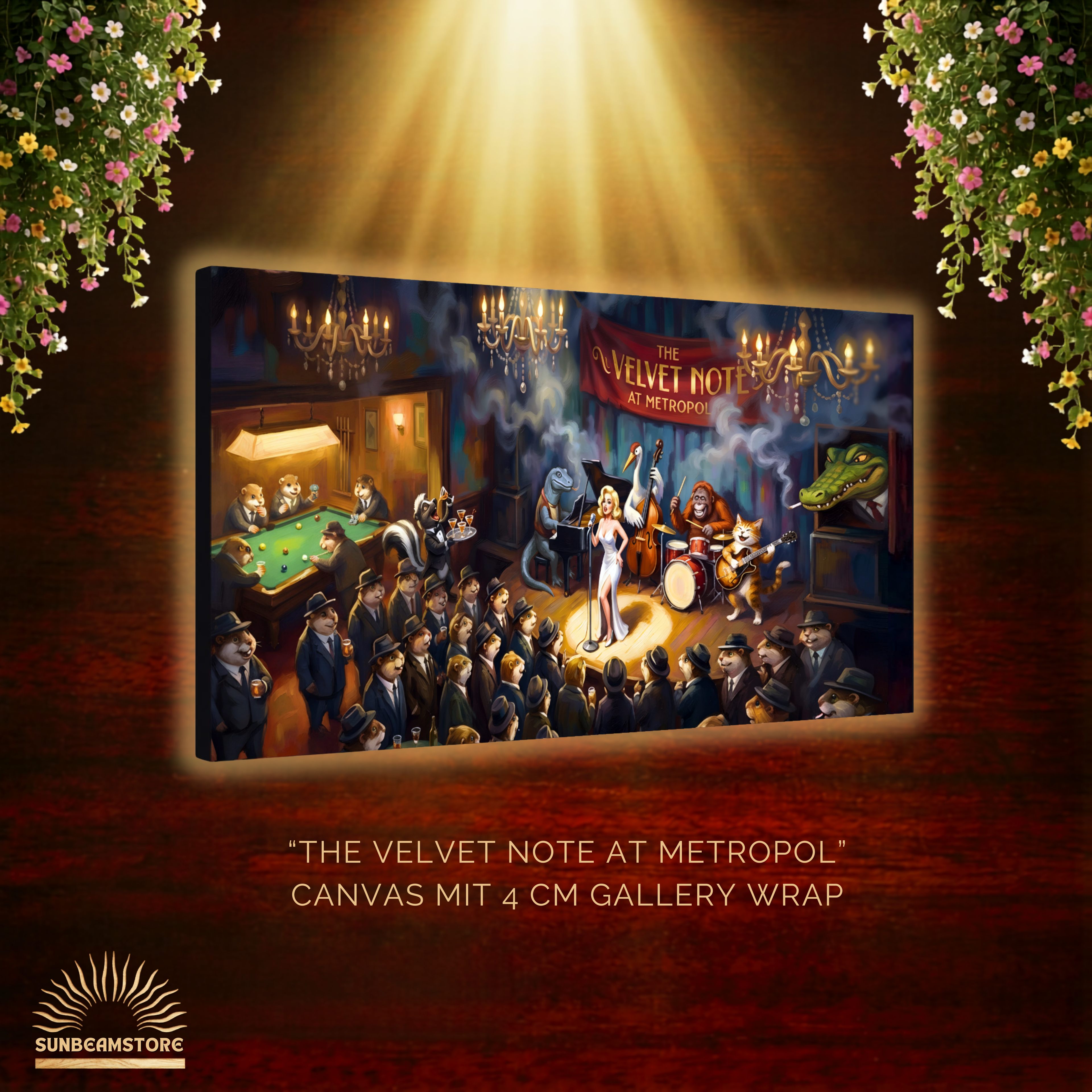 "The Velvet Note at Metropol" Canvas 50x100 cm / 20x40″ Leinwandbild mit musikalischen Ambiente