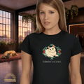 Türkisch Angora Katzen Shirt – Elegantes Katzen Design mit floralem Rahmen | Geschenk für Katzenliebhaber
