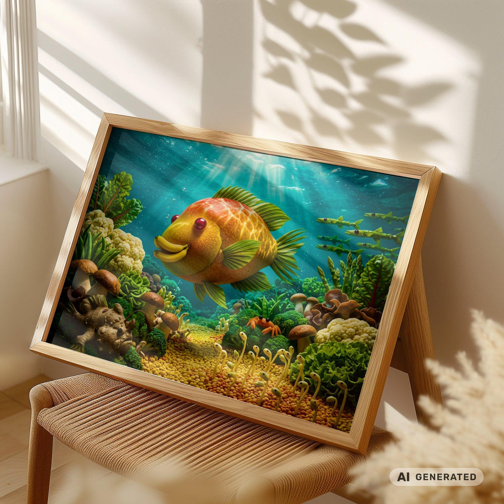 THE VEGGIE REEF farbenfrohes Kitchen wall art Poster - Sunbeamstore